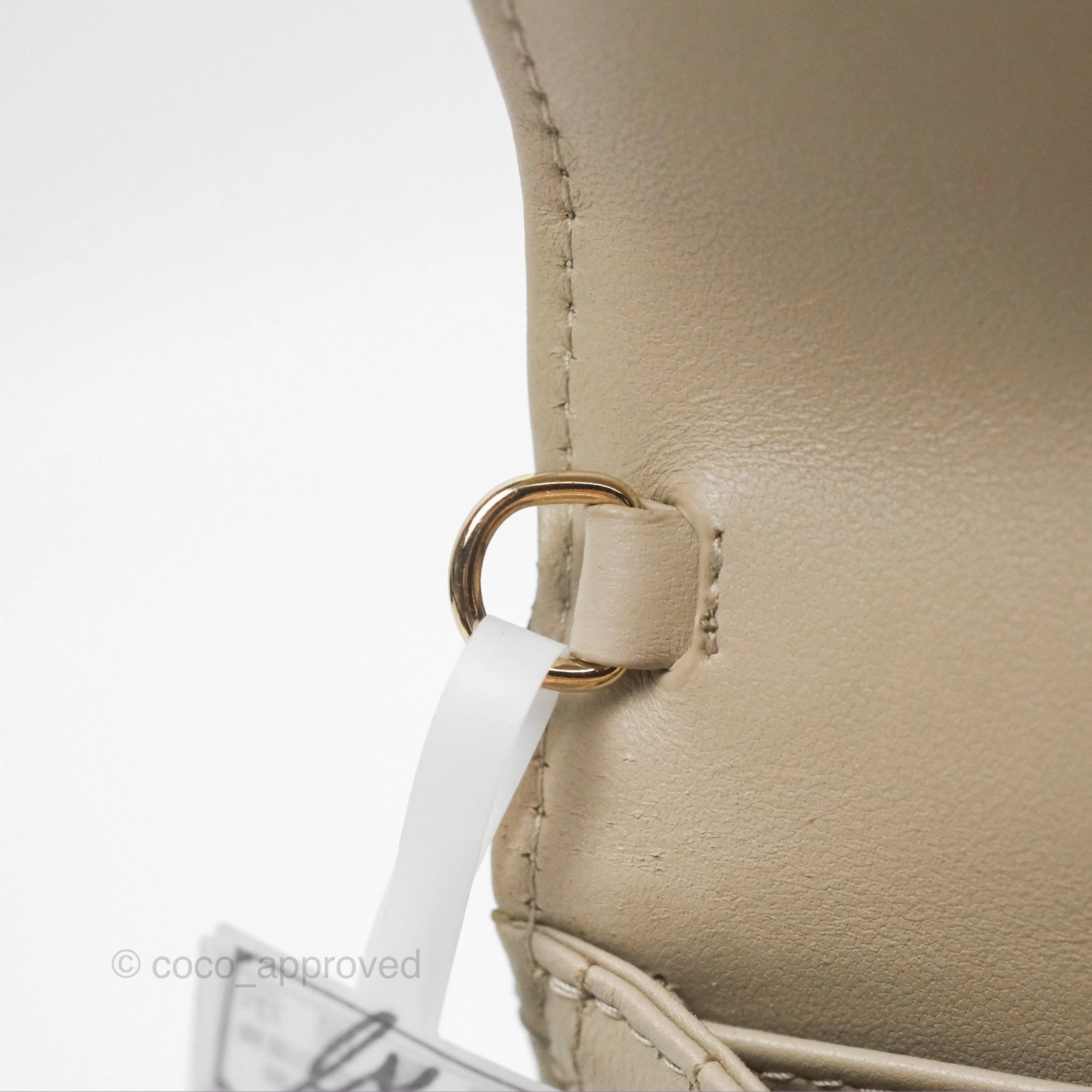 Christian Dior My Dior Daily Chain Pouch Sand-Colored Cannage Lambskin Gold Hardware