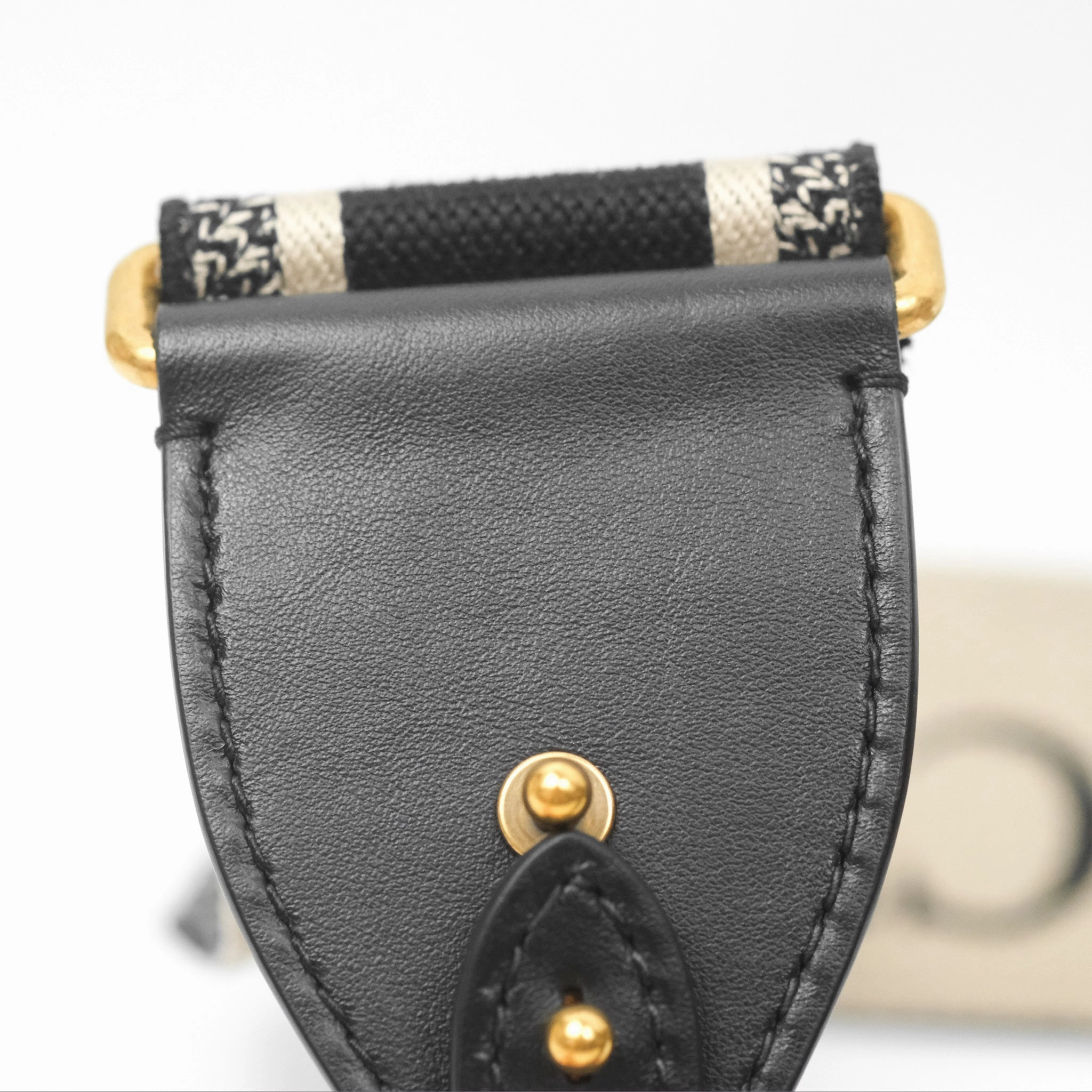 Christian Dior Navy 'Christian Dior Paris' Embroidery Shoulder Strap