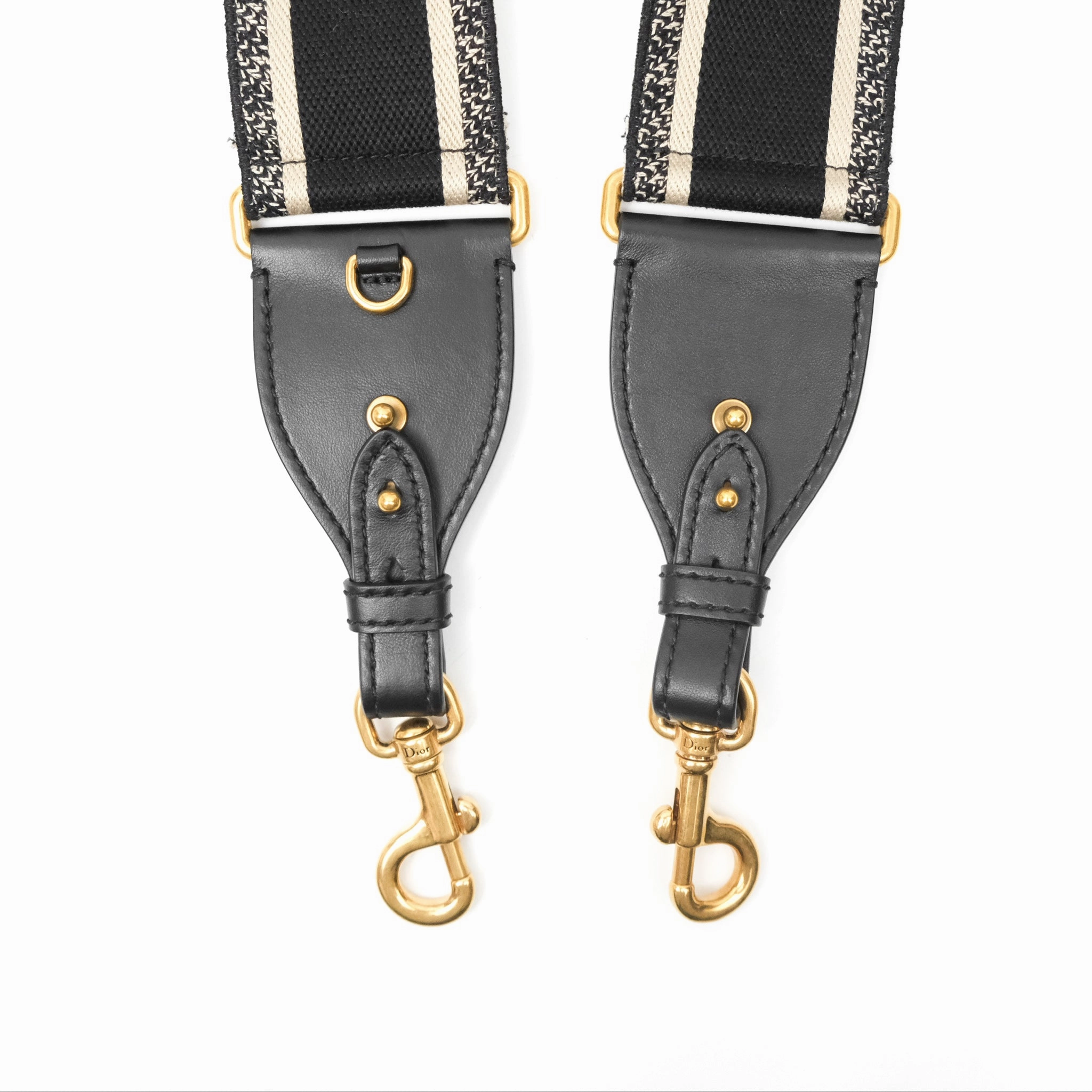 Christian Dior Navy 'Christian Dior Paris' Embroidery Shoulder Strap