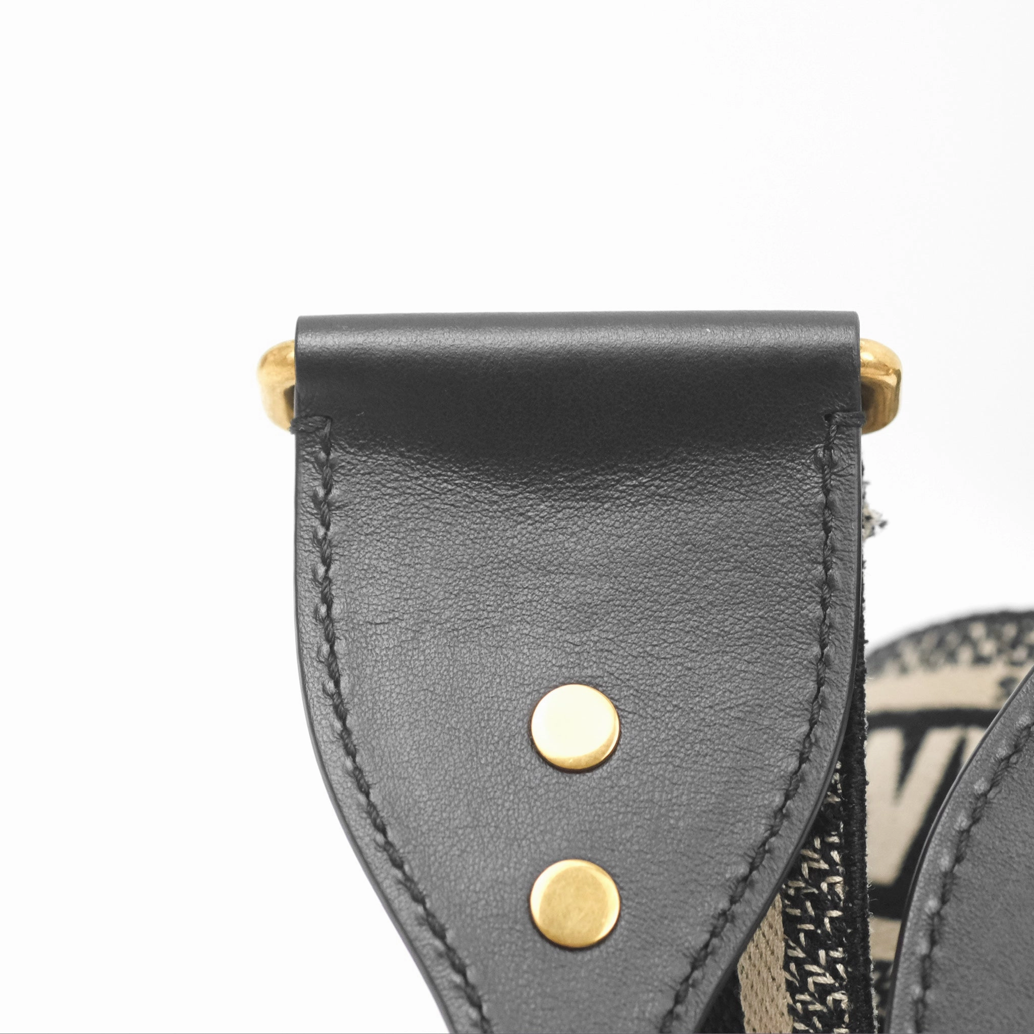 Christian Dior Navy 'Christian Dior Paris' Embroidery Shoulder Strap