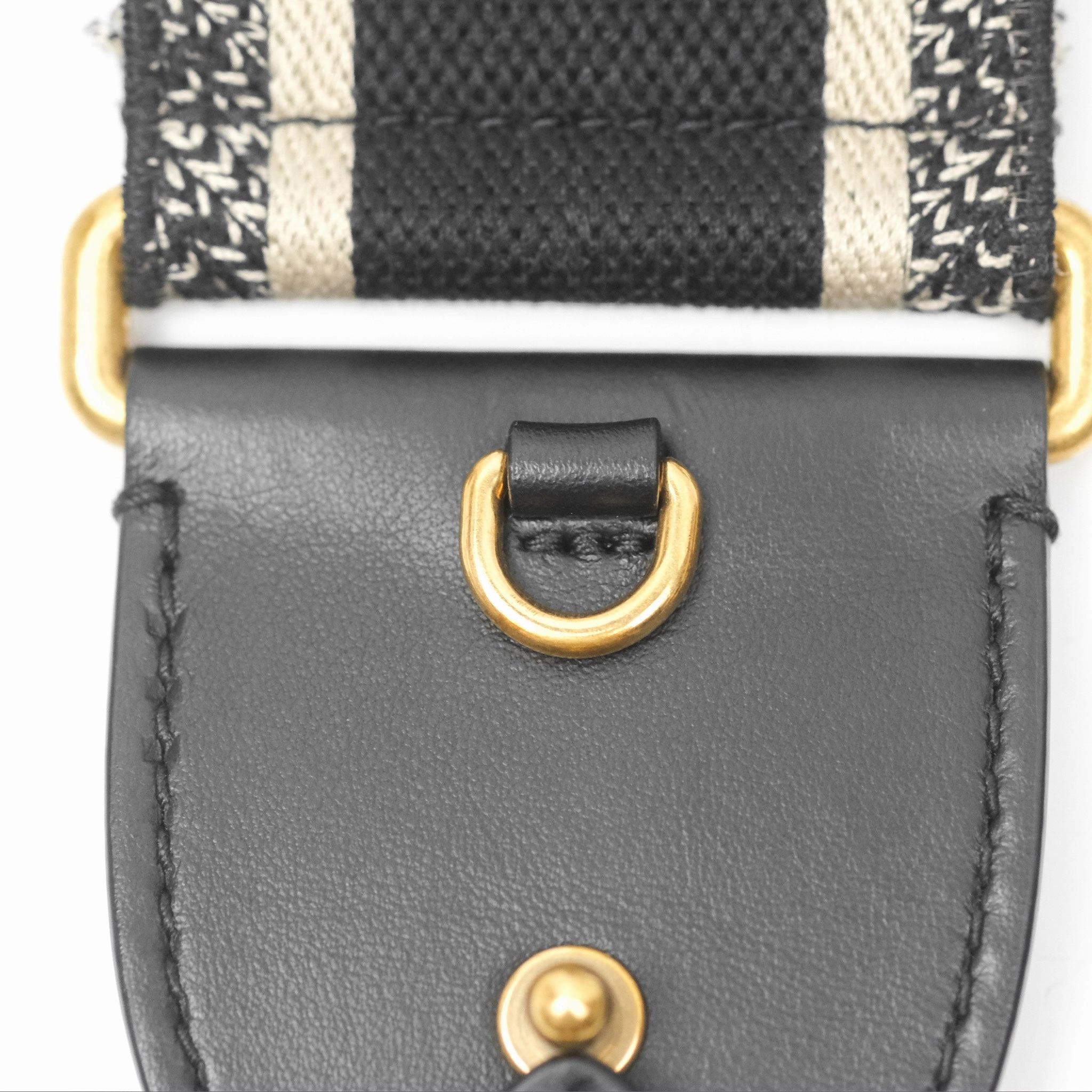 Christian Dior Navy 'Christian Dior Paris' Embroidery Shoulder Strap