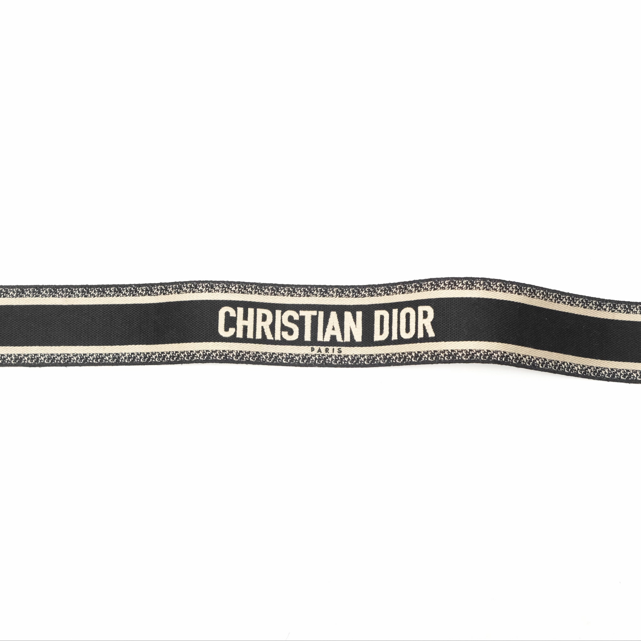 Christian Dior Navy 'Christian Dior Paris' Embroidery Shoulder Strap