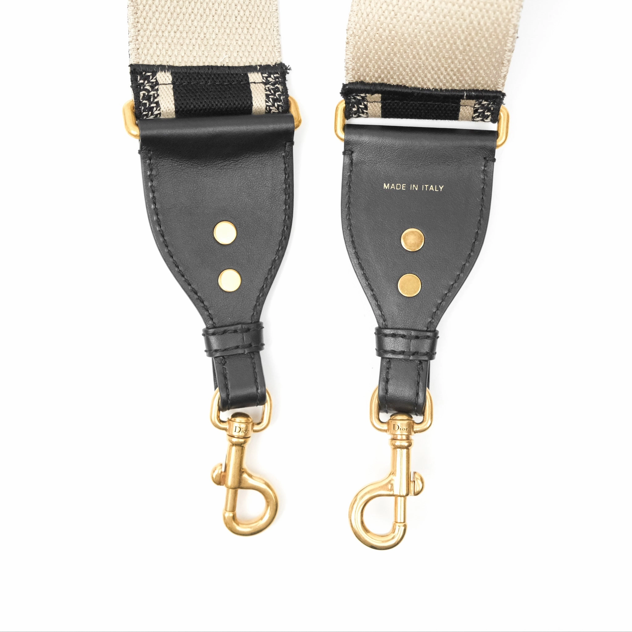 Christian Dior Navy 'Christian Dior Paris' Embroidery Shoulder Strap