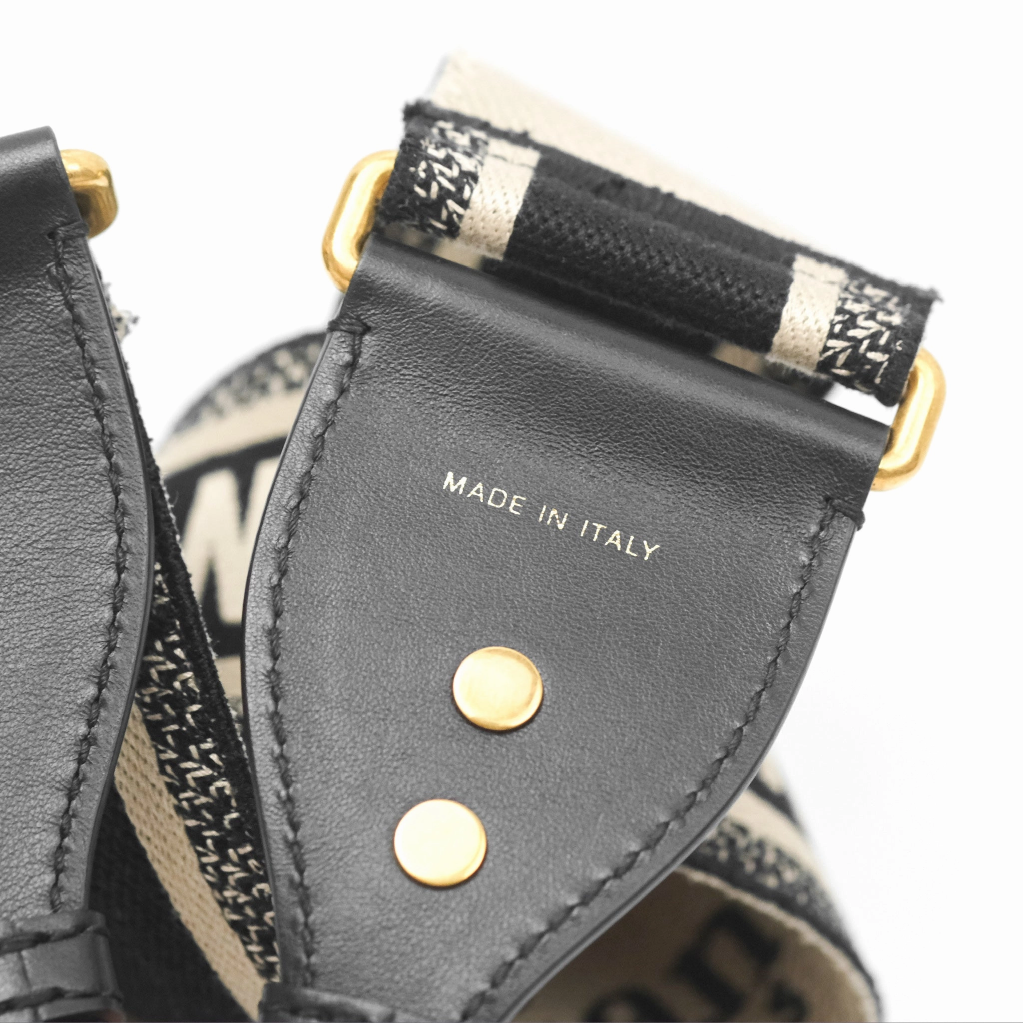 Christian Dior Navy 'Christian Dior Paris' Embroidery Shoulder Strap
