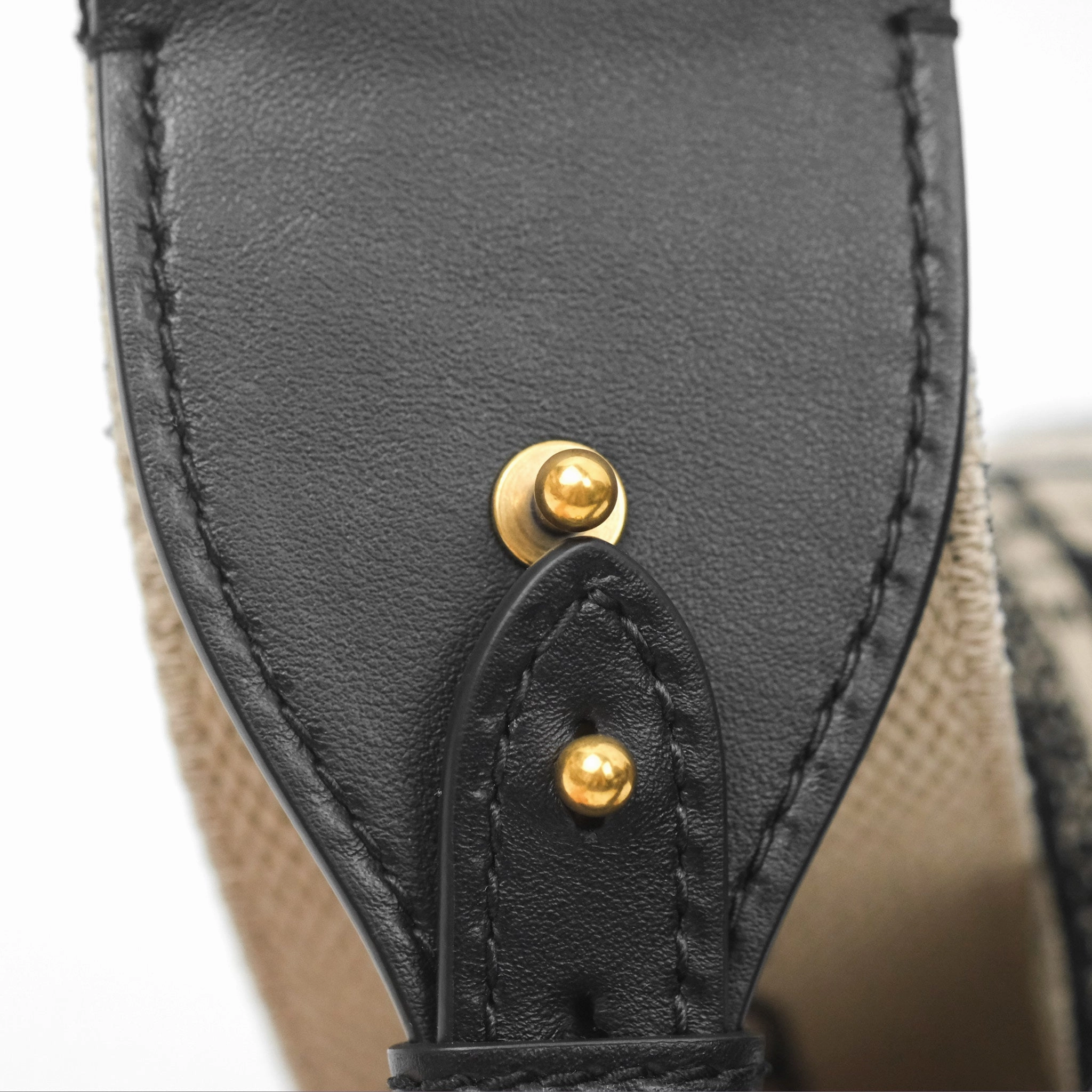 Christian Dior Navy 'Christian Dior Paris' Embroidery Shoulder Strap