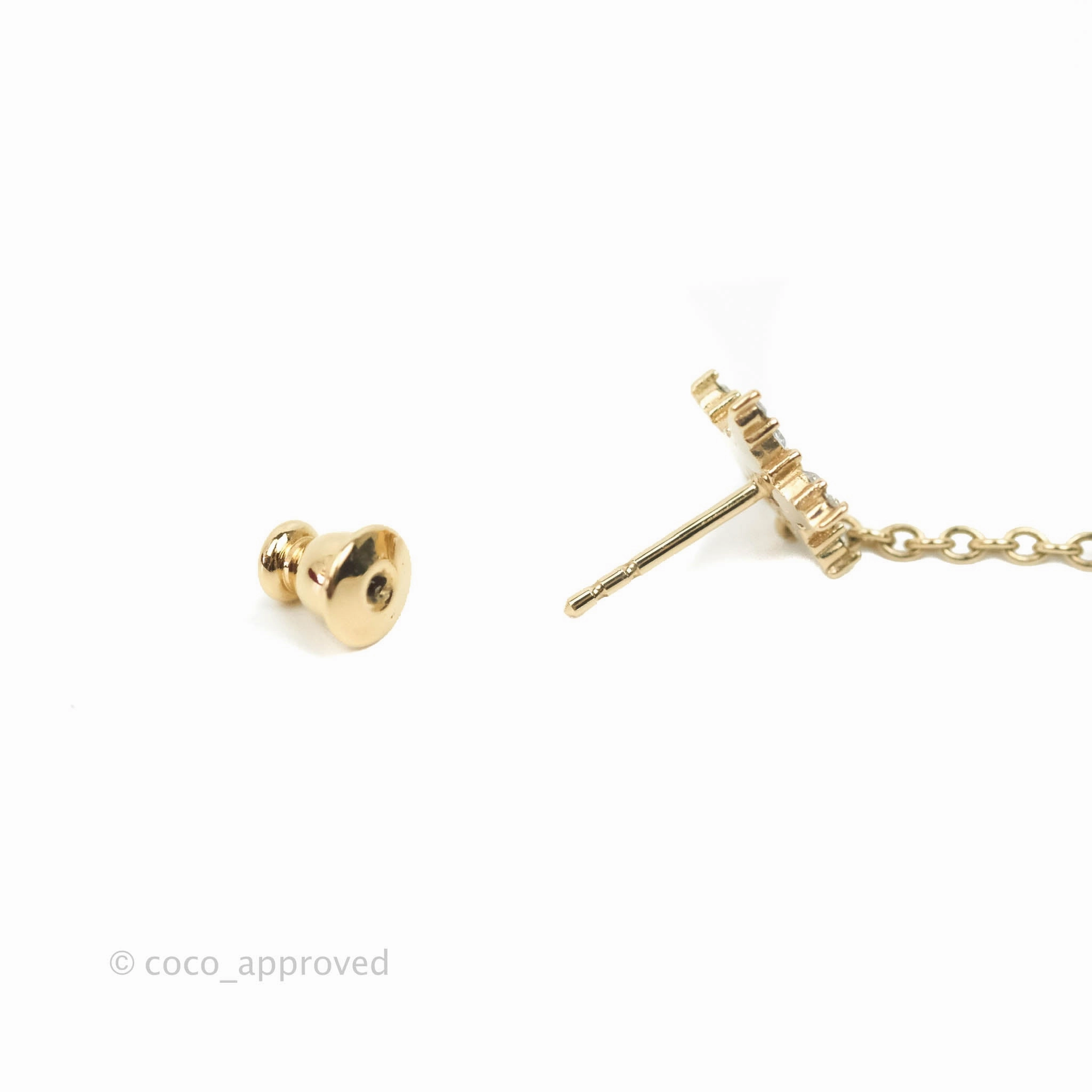 Christian Dior Pearl Crystal Star CD Long Drop Earrings
