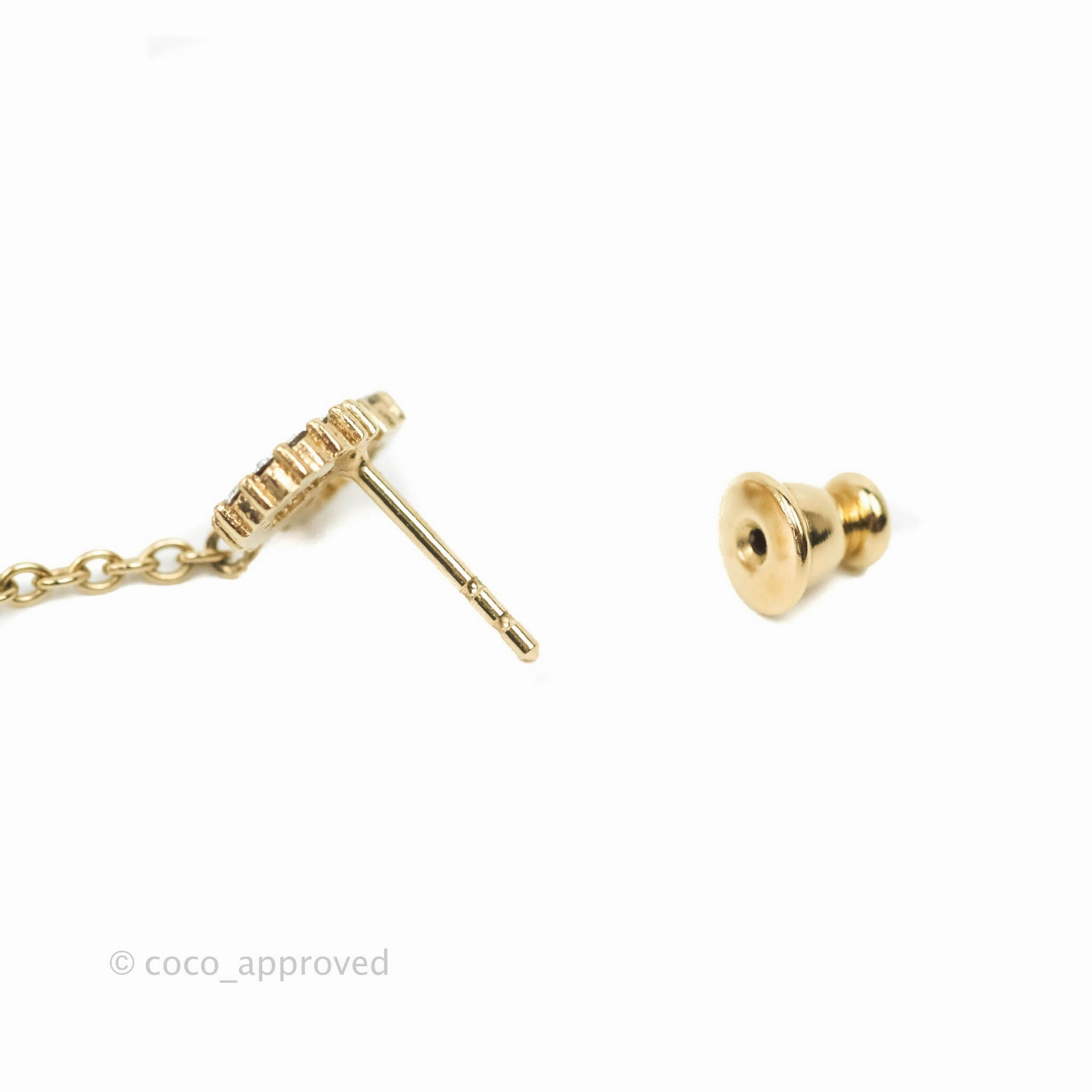 Christian Dior Pearl Crystal Star CD Long Drop Earrings