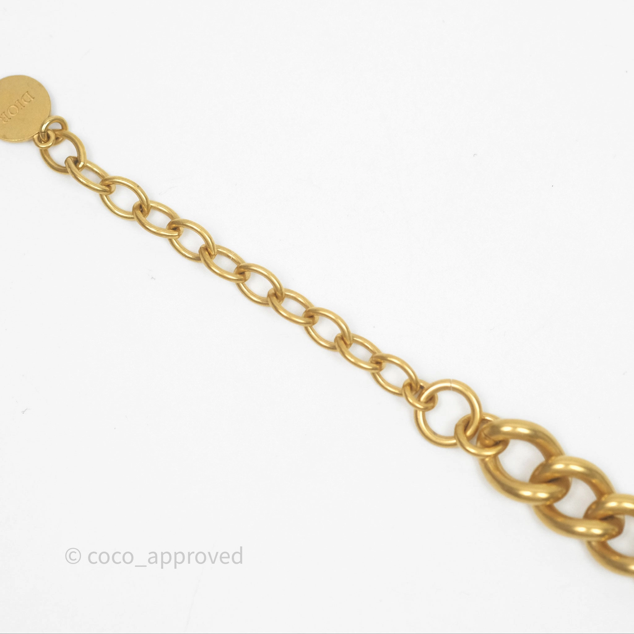 Christian Dior Petit CD Choker Necklace Gold Tone