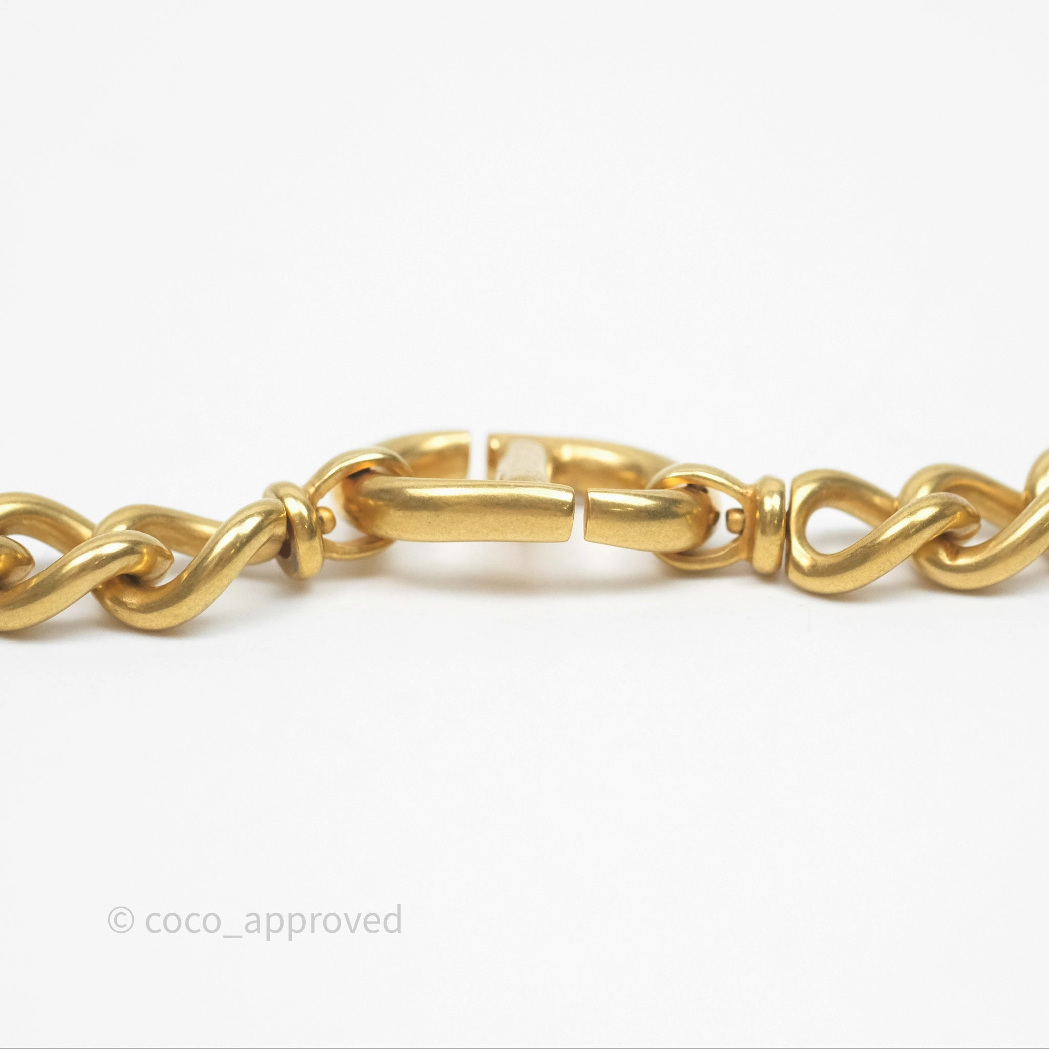 Christian Dior Petit CD Choker Necklace Gold Tone