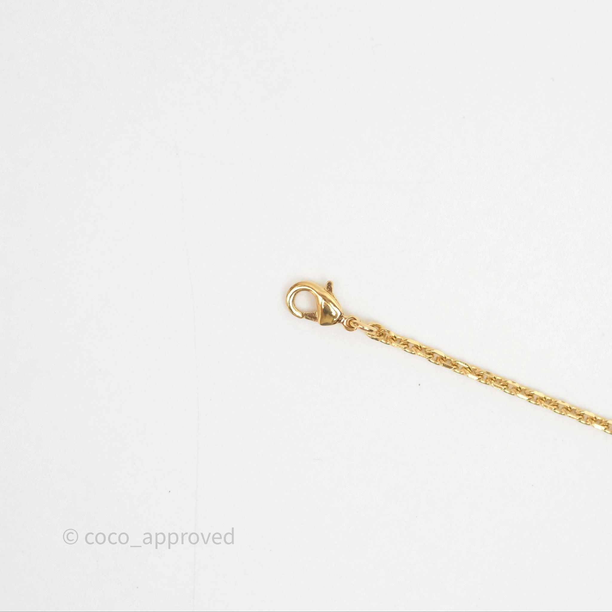 Christian Dior Petit CD Treasure Necklace Pearls Gold Tone