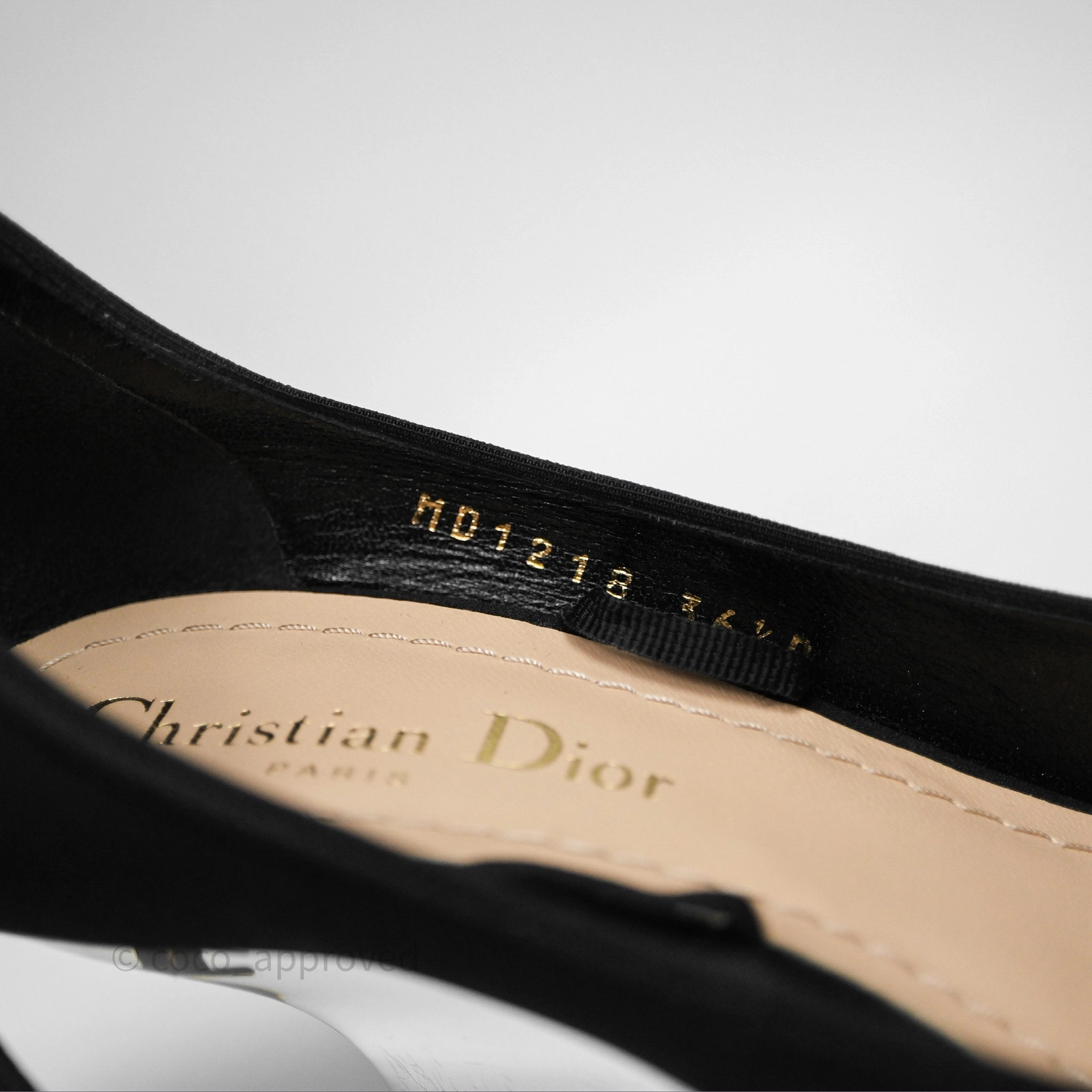 Christian Dior Pointed Toe Lace Up Heels Black Size 36.5