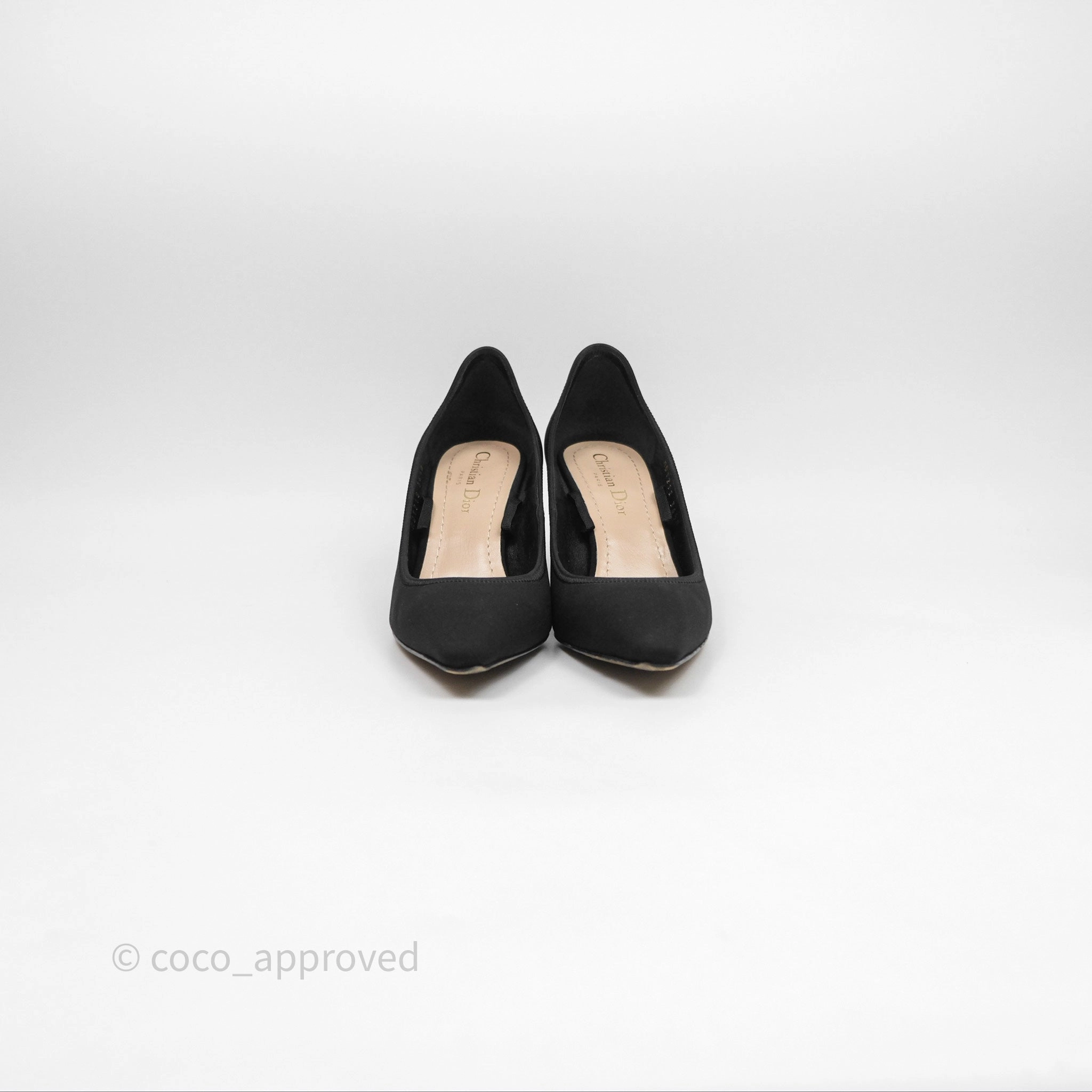 Christian Dior Pointed Toe Lace Up Heels Black Size 36.5