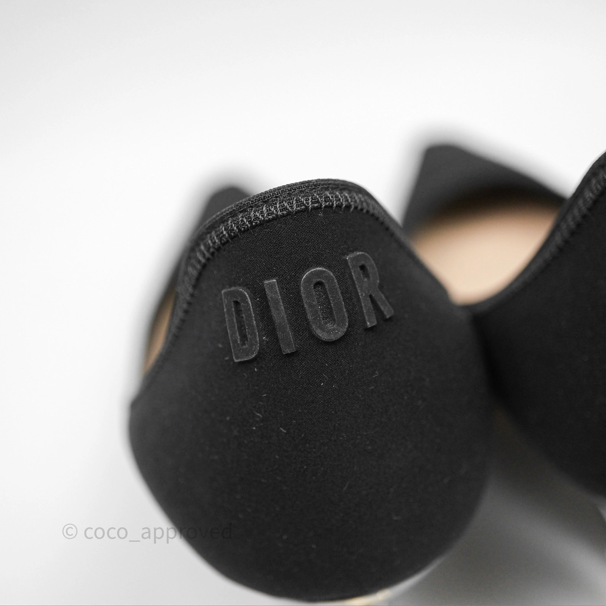 Christian Dior Pointed Toe Lace Up Heels Black Size 36.5