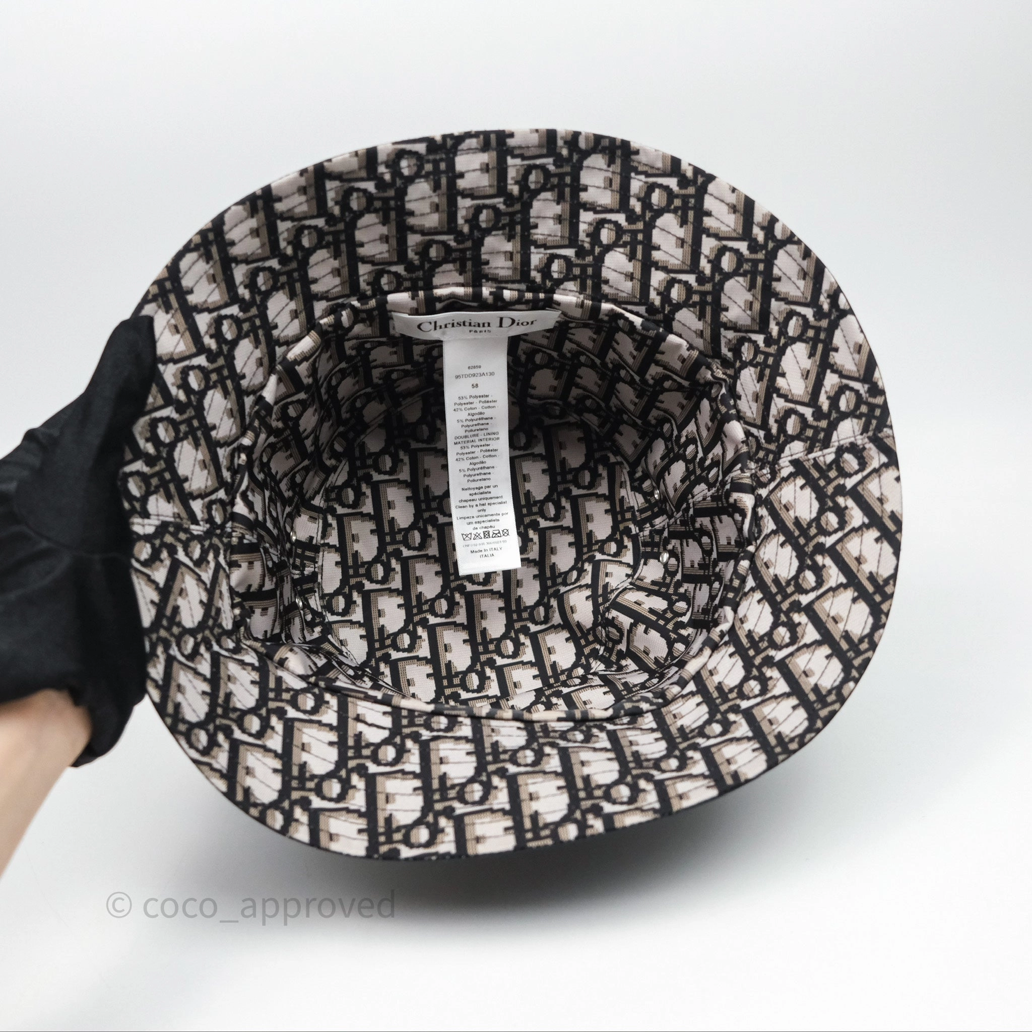 Christian Dior Reversible Teddy-D CD Bucket Hat Size 58