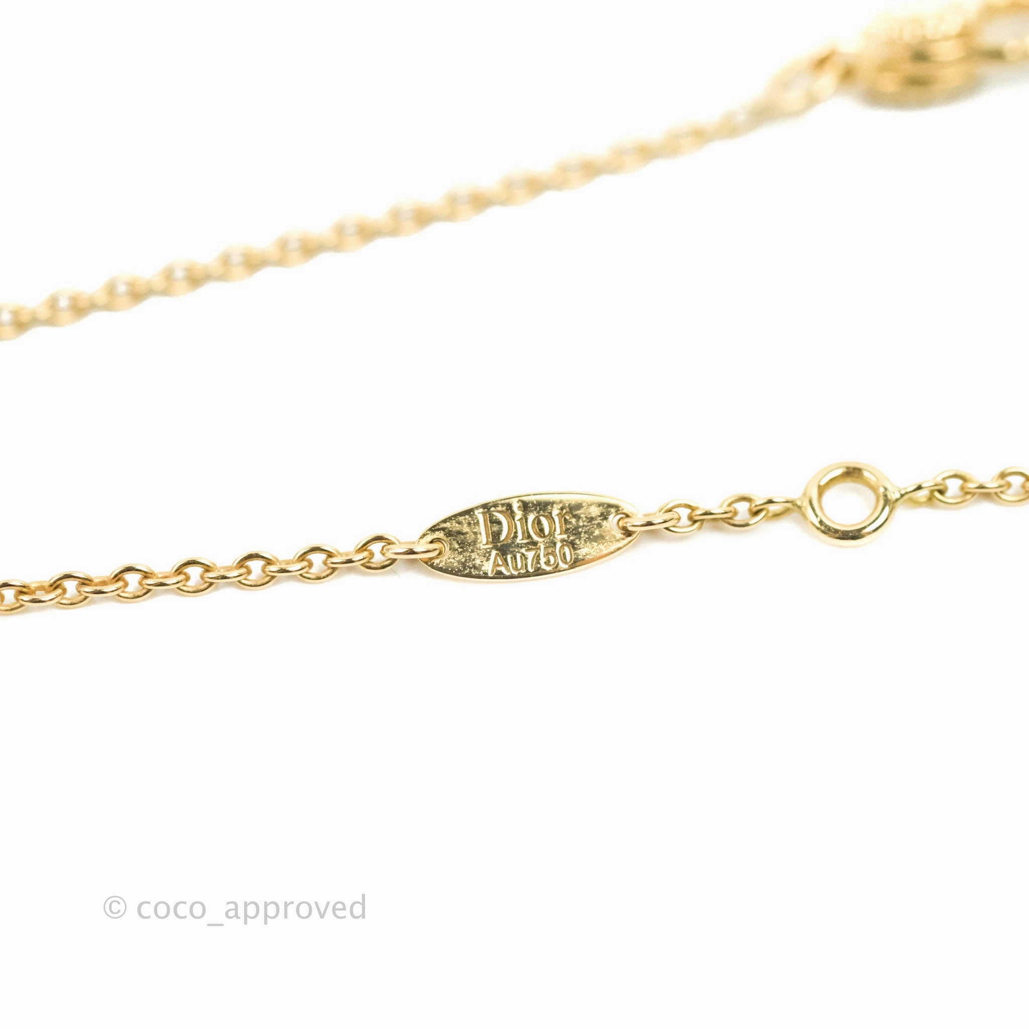 Christian Dior Rose Celeste Necklace Yellow and White Gold Diamond
