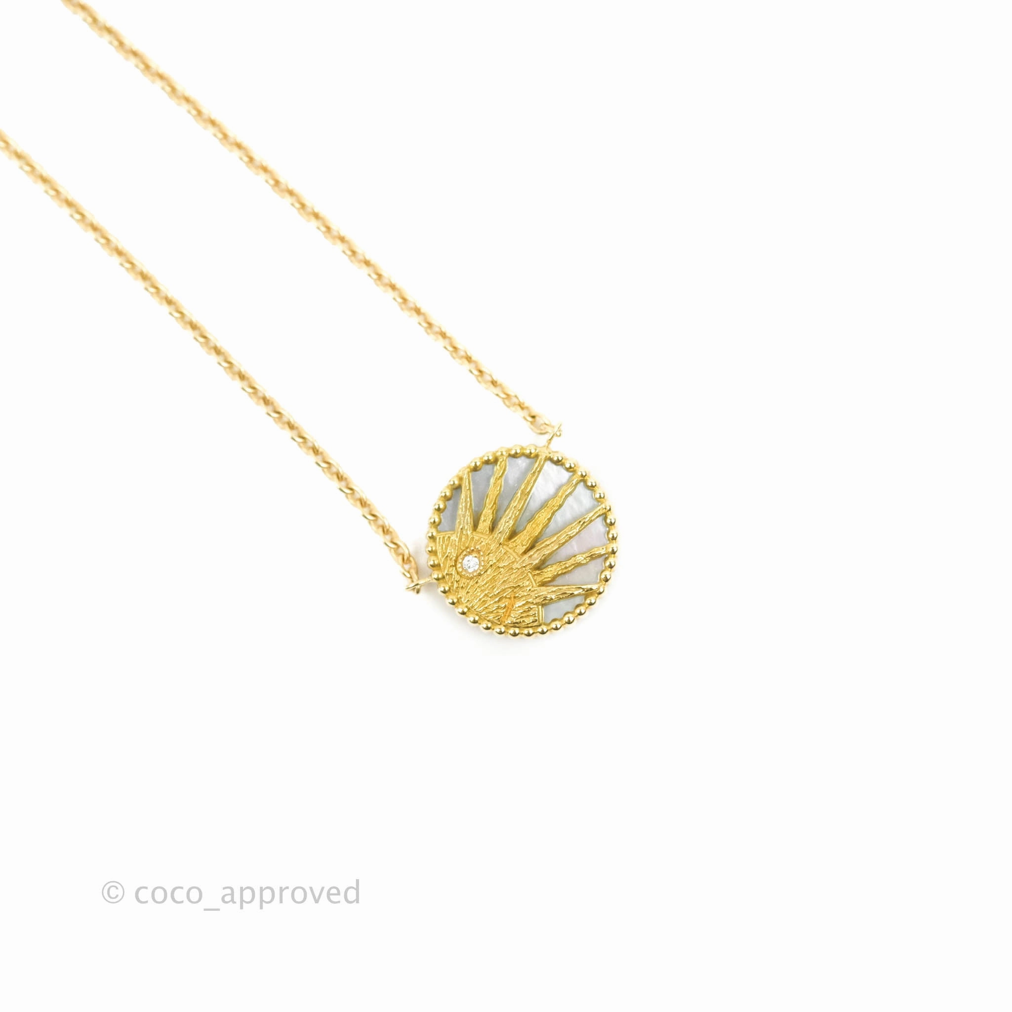 Christian Dior Rose Celeste Necklace Yellow and White Gold Diamond