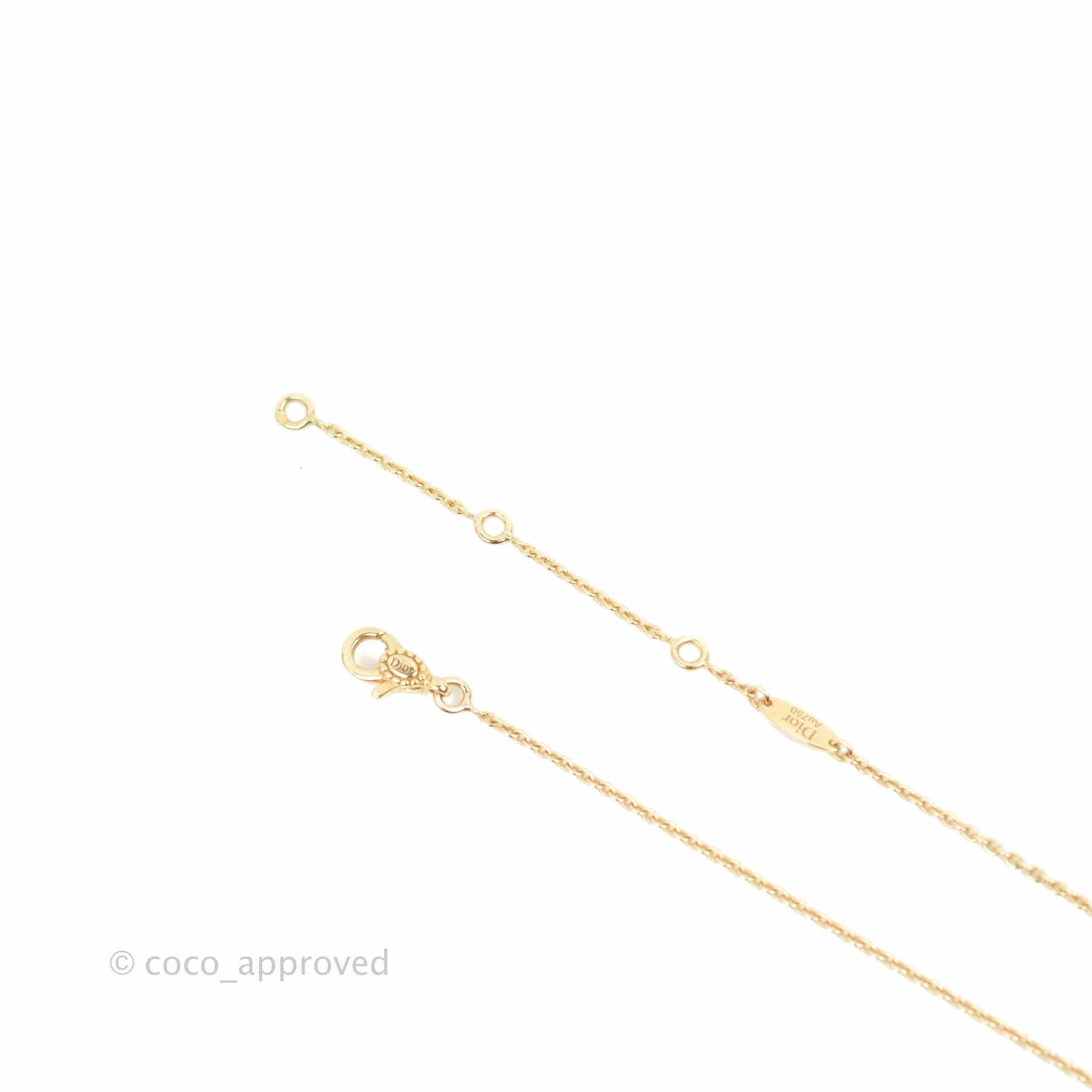Christian Dior Rose Celeste Necklace Yellow and White Gold Diamond