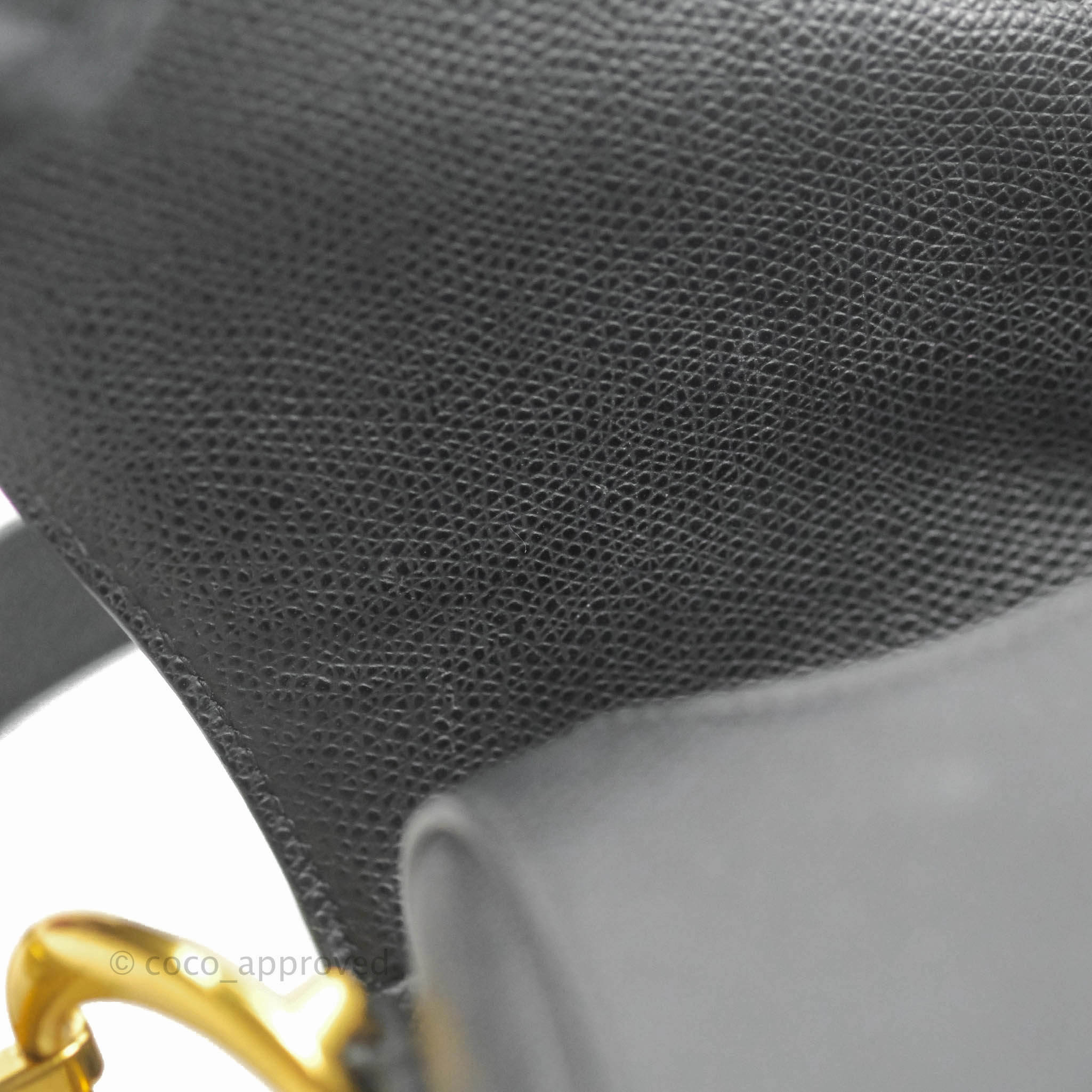 Christian Dior Saddle Bag Black Grained Calfskin Gold Hardware