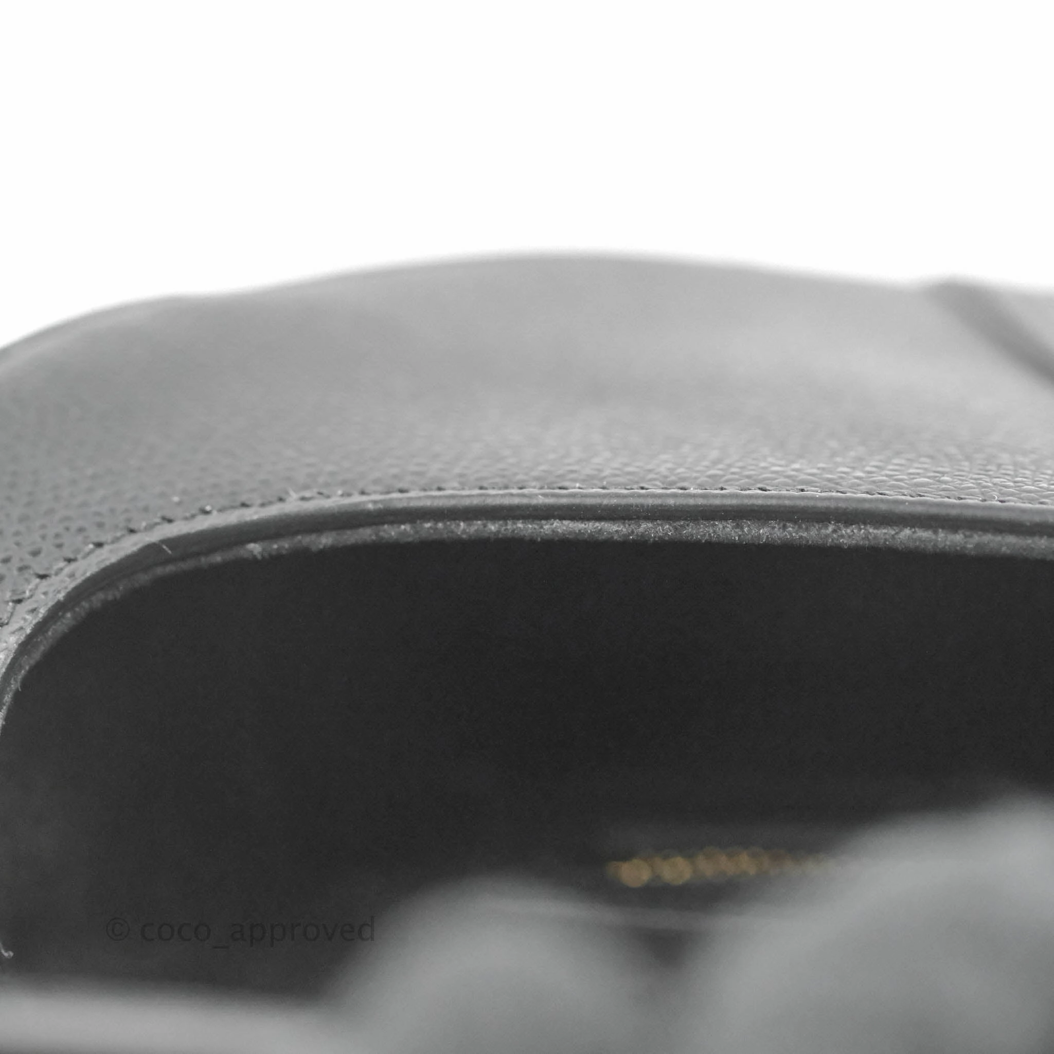 Christian Dior Saddle Bag Black Grained Calfskin Gold Hardware