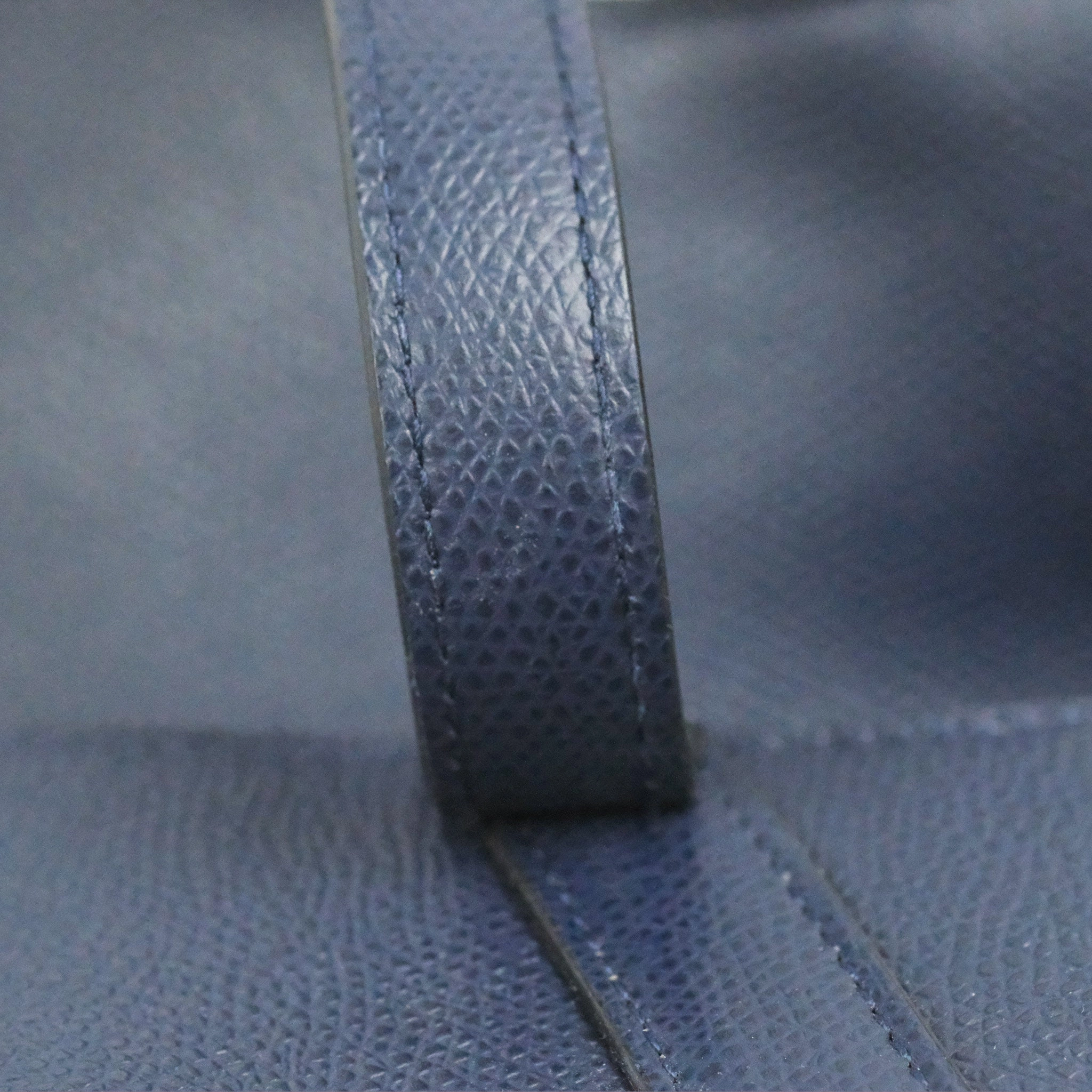 Christian Dior Saddle Bag Navy Grained Calfskin Gold Hardware