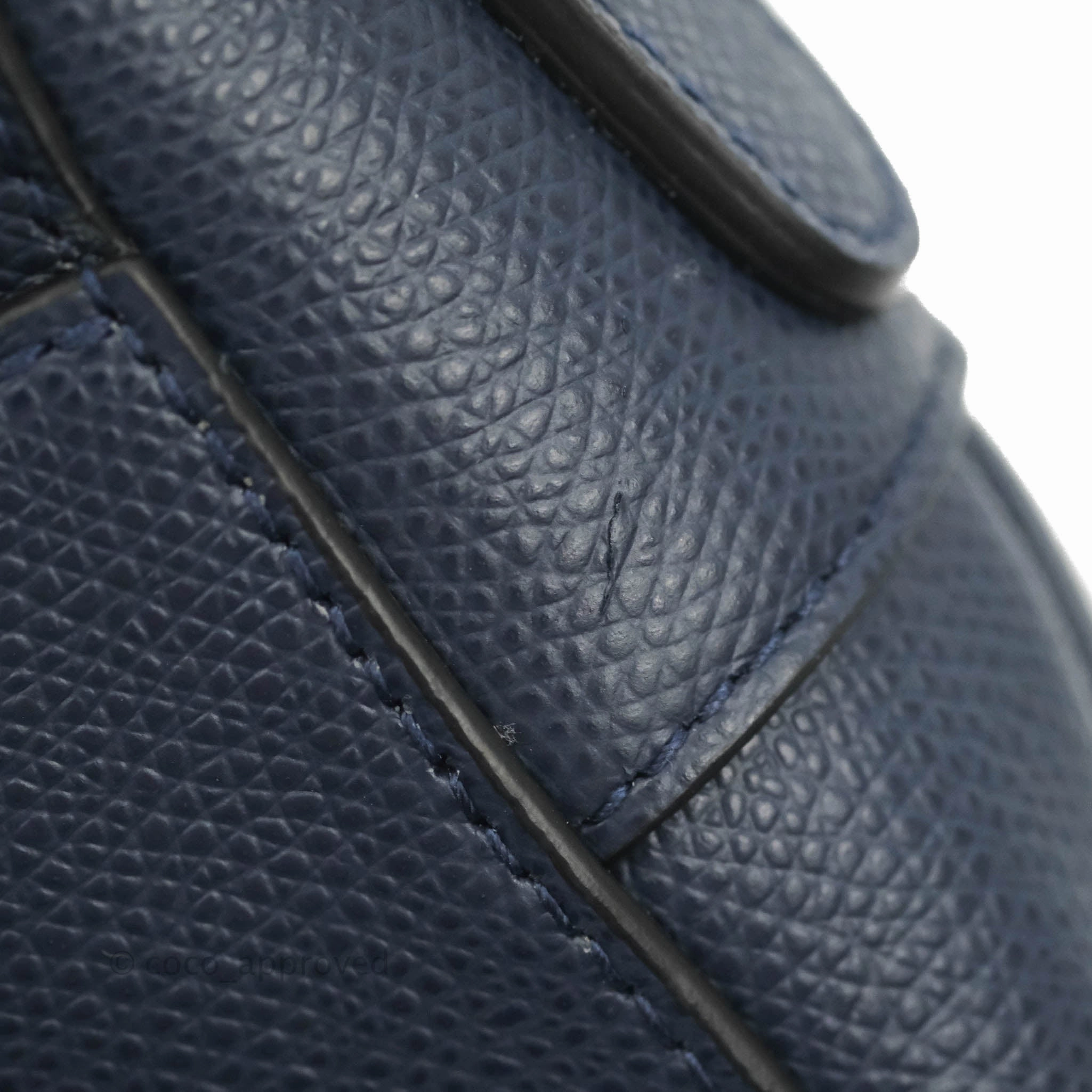 Christian Dior Saddle Bag Navy Grained Calfskin Gold Hardware