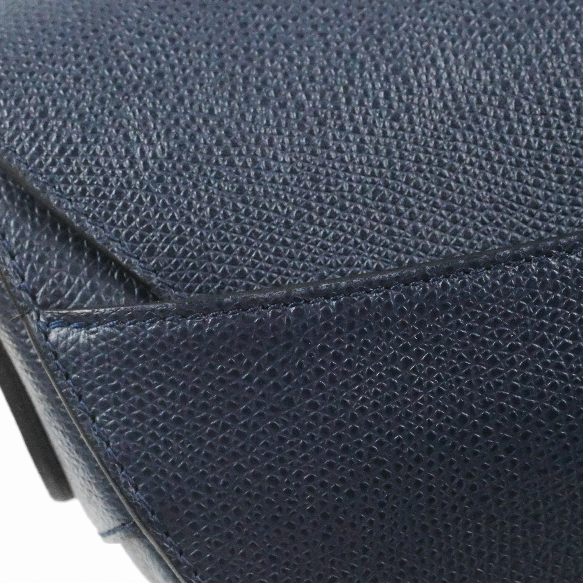 Christian Dior Saddle Bag Navy Grained Calfskin Gold Hardware