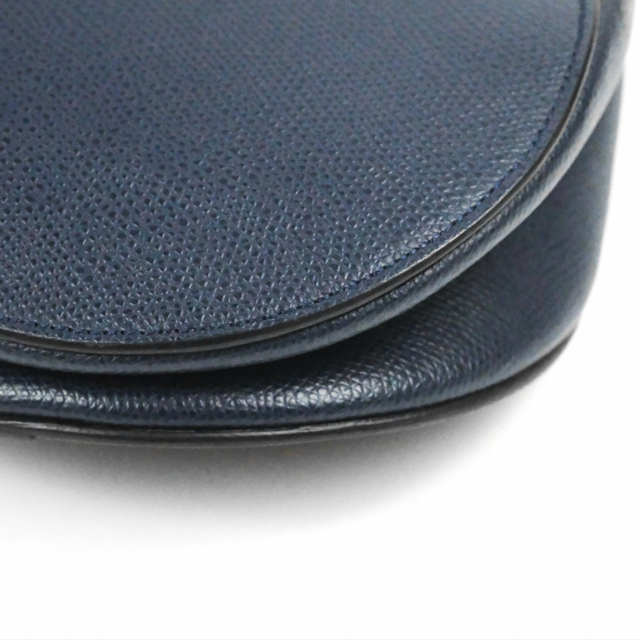 Christian Dior Saddle Bag Navy Grained Calfskin Gold Hardware