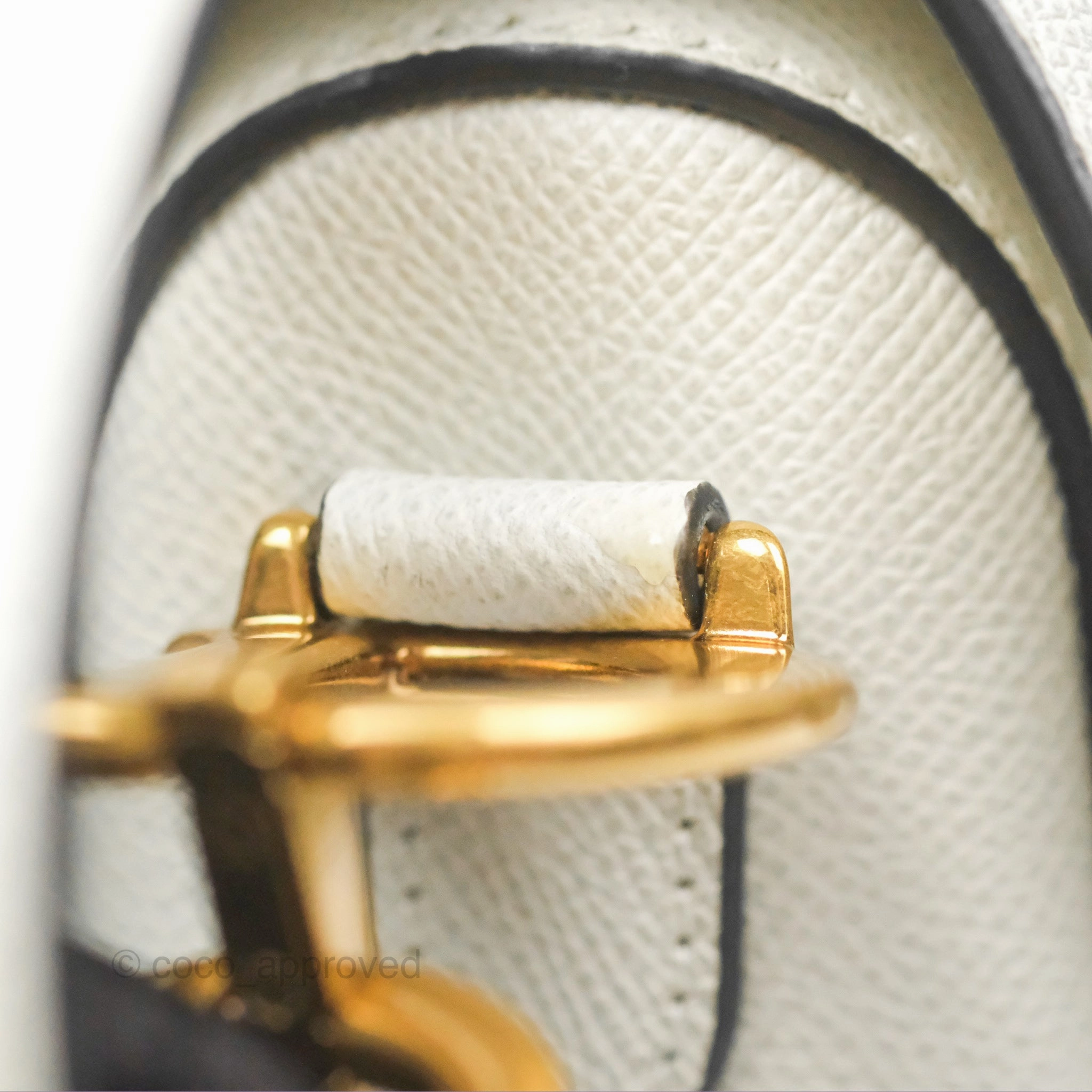 Christian Dior Saddle Bag White Grained Calfskin Gold Hardware
