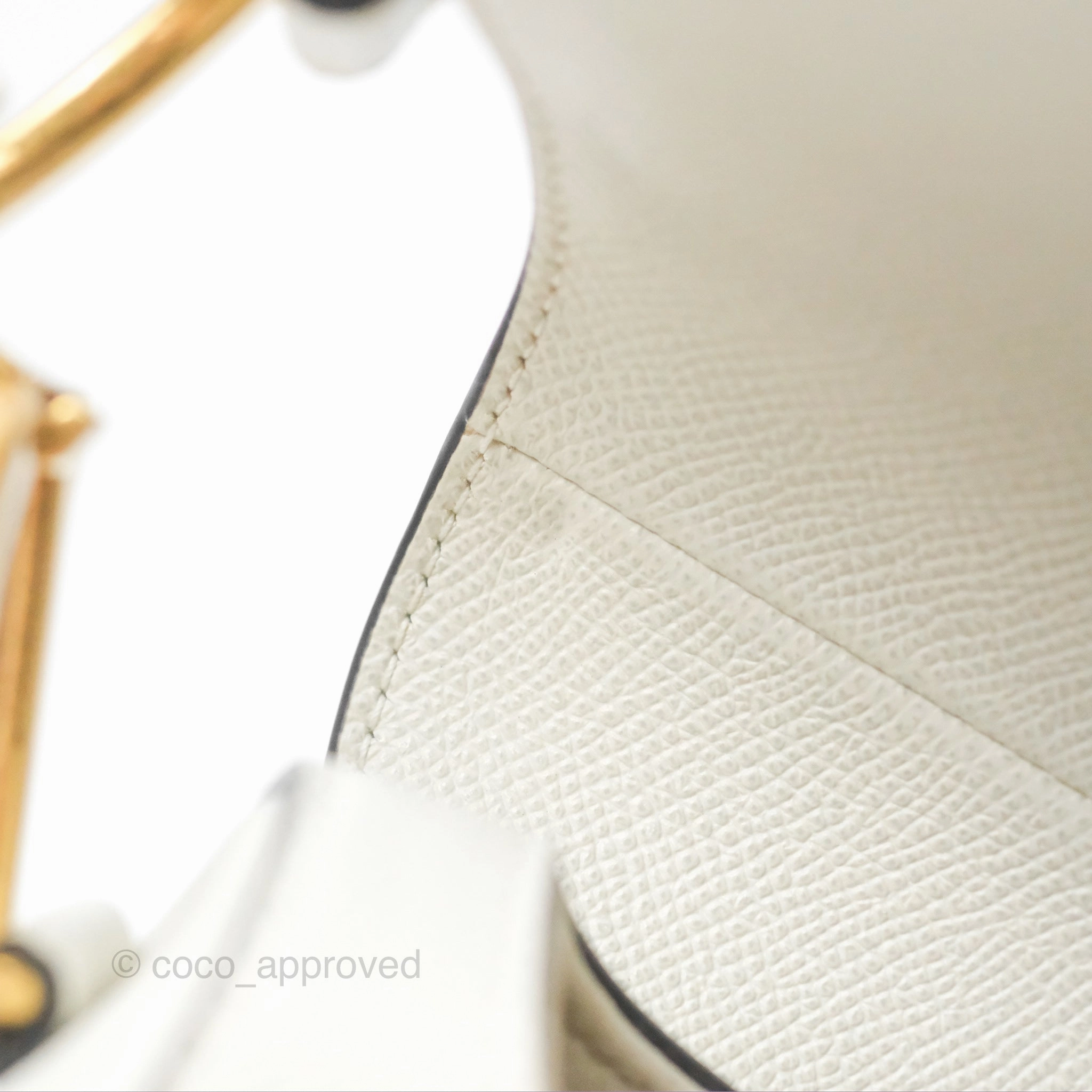 Christian Dior Saddle Bag White Grained Calfskin Gold Hardware