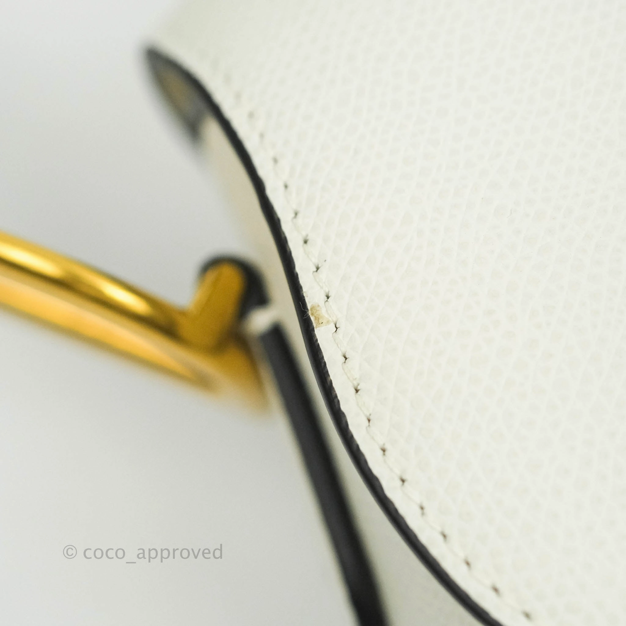 Christian Dior Saddle Bag White Grained Calfskin Gold Hardware
