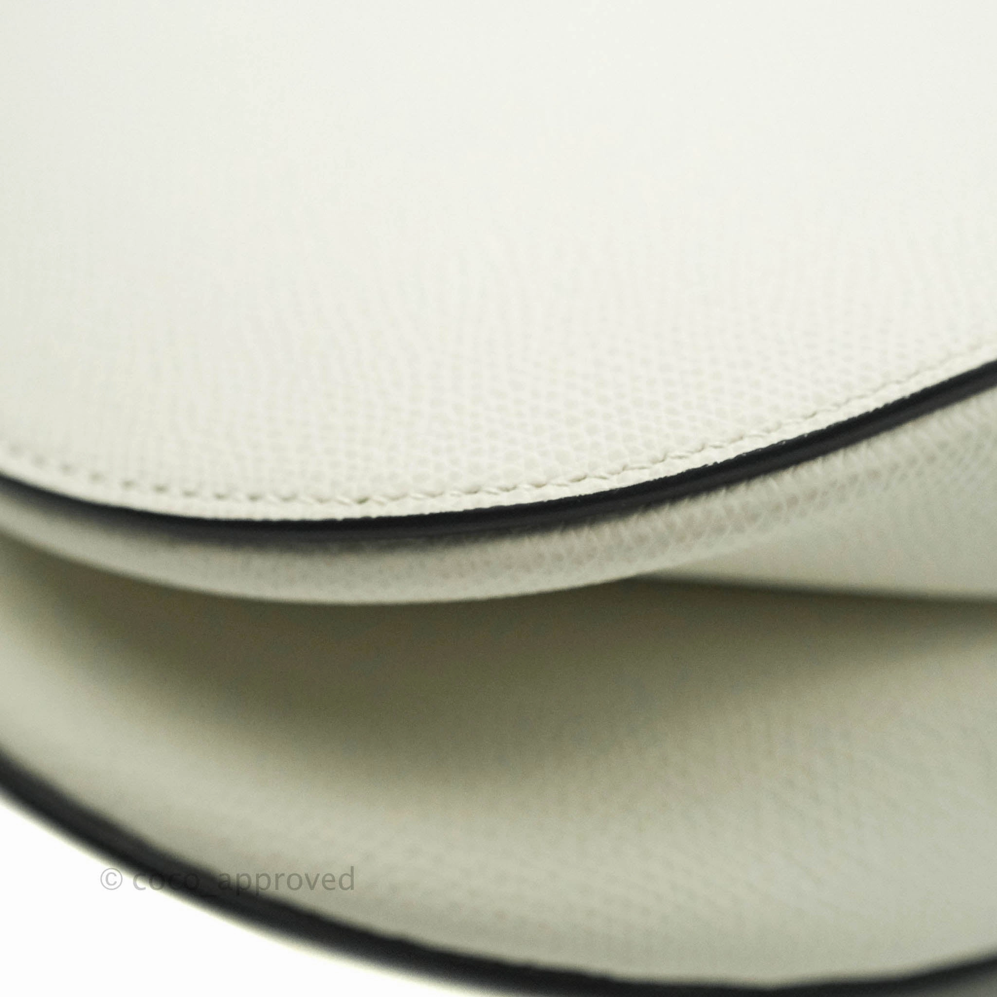 Christian Dior Saddle Bag White Grained Calfskin Gold Hardware