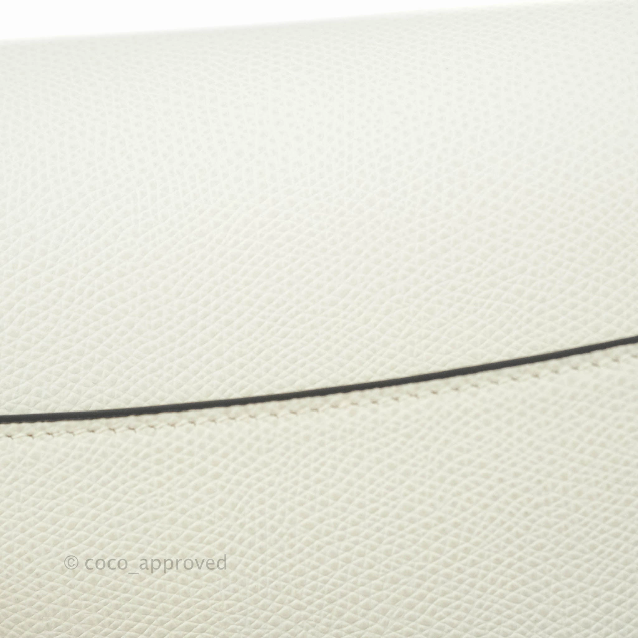 Christian Dior Saddle Bag White Grained Calfskin Gold Hardware