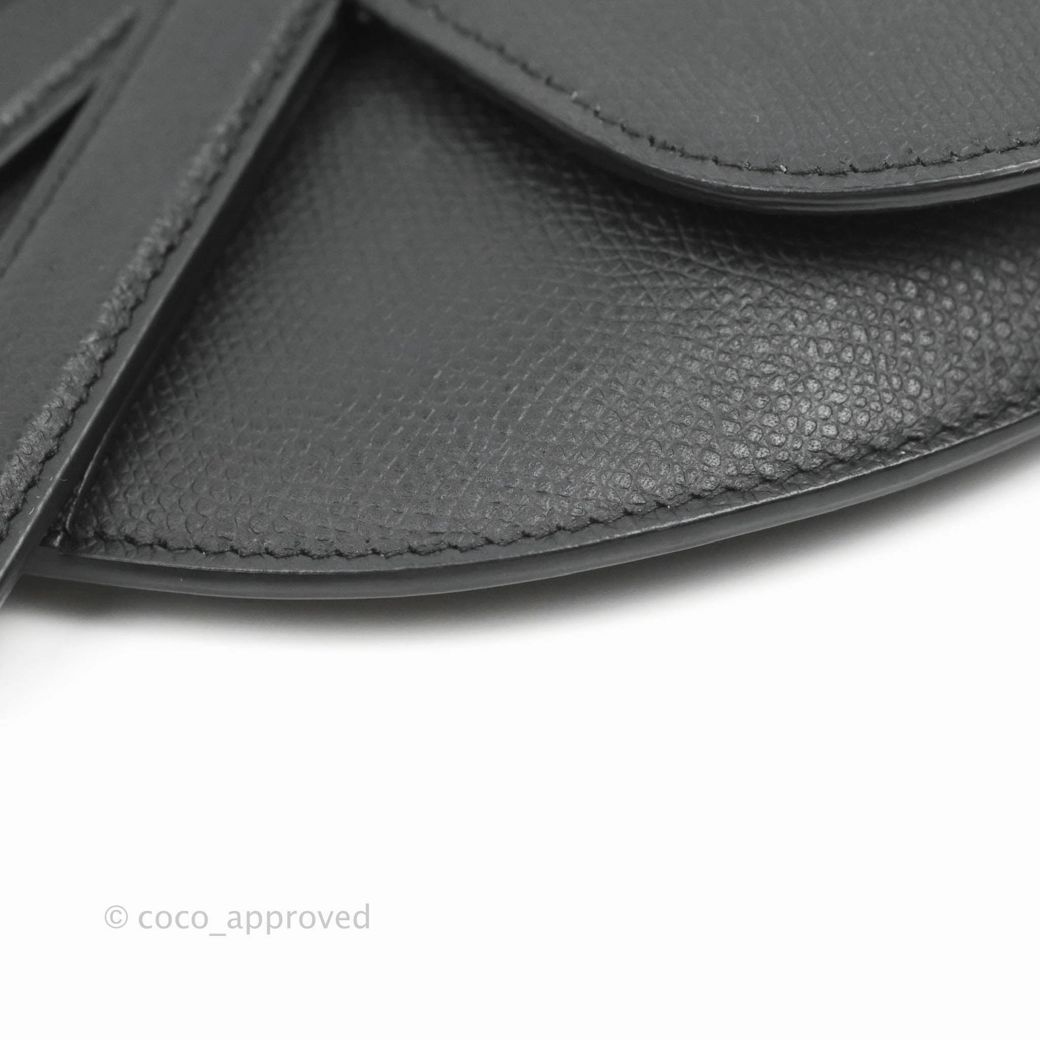 Christian Dior Saddle Belt Bag Black Calfskin Gold Hardware