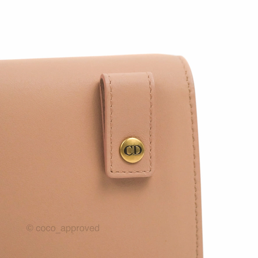 Christian Dior Saddle Belt Pouch Dusty Pink Matte Calfskin Gold Hardware