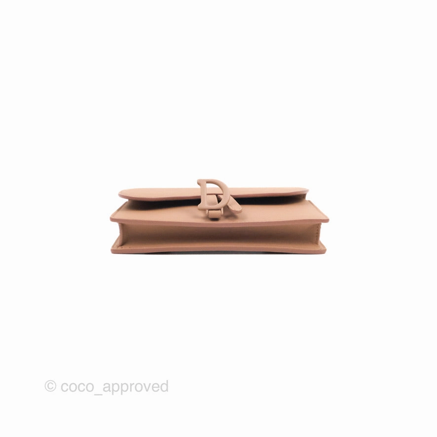 Christian Dior Saddle Belt Pouch Dusty Pink Matte Calfskin Gold Hardware