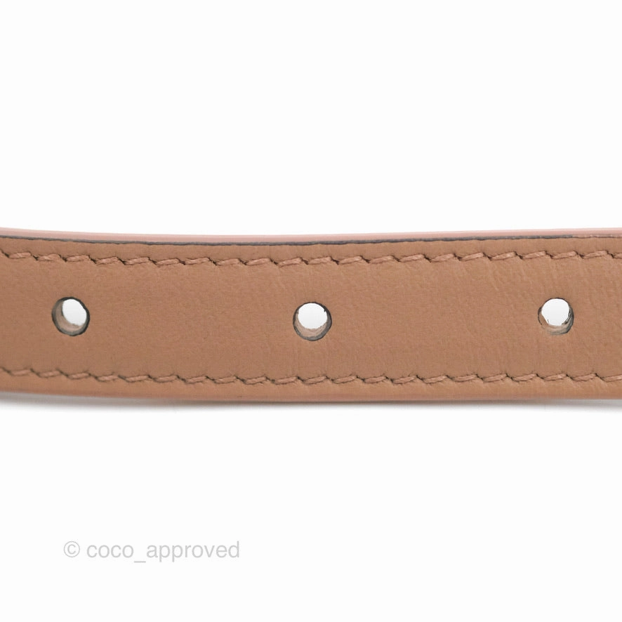 Christian Dior Saddle Belt Pouch Dusty Pink Matte Calfskin Gold Hardware