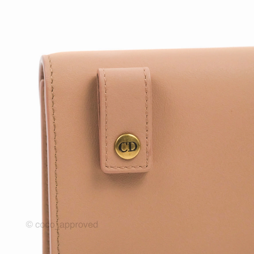 Christian Dior Saddle Belt Pouch Dusty Pink Matte Calfskin Gold Hardware