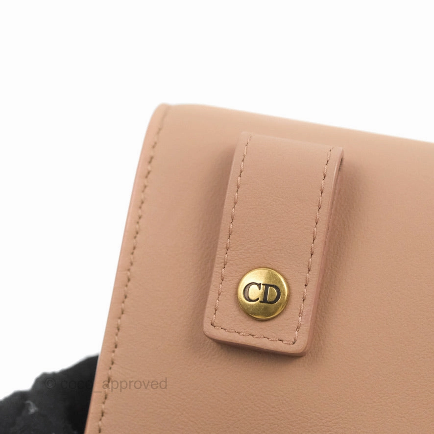 Christian Dior Saddle Belt Pouch Dusty Pink Matte Calfskin Gold Hardware