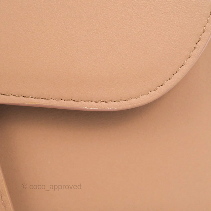 Christian Dior Saddle Belt Pouch Dusty Pink Matte Calfskin Gold Hardware
