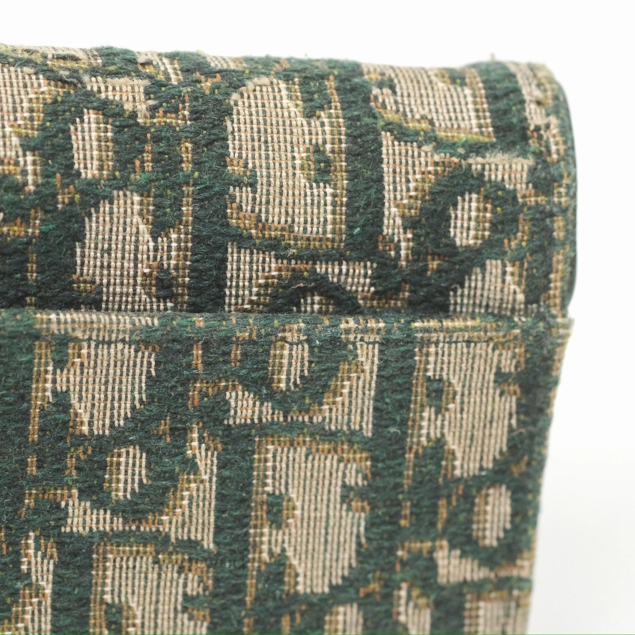 Christian Dior Saddle Flap Card Holder Green Dior Oblique Jacquard