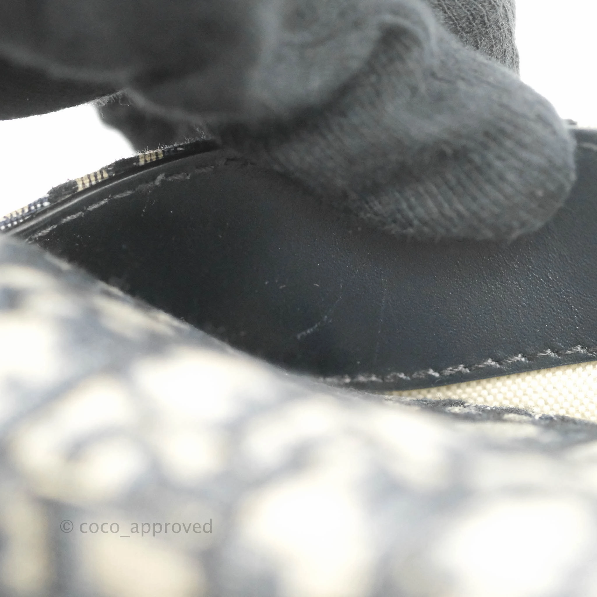 Christian Dior Saddle Medium Blue Oblique Jacquard Gold Hardware
