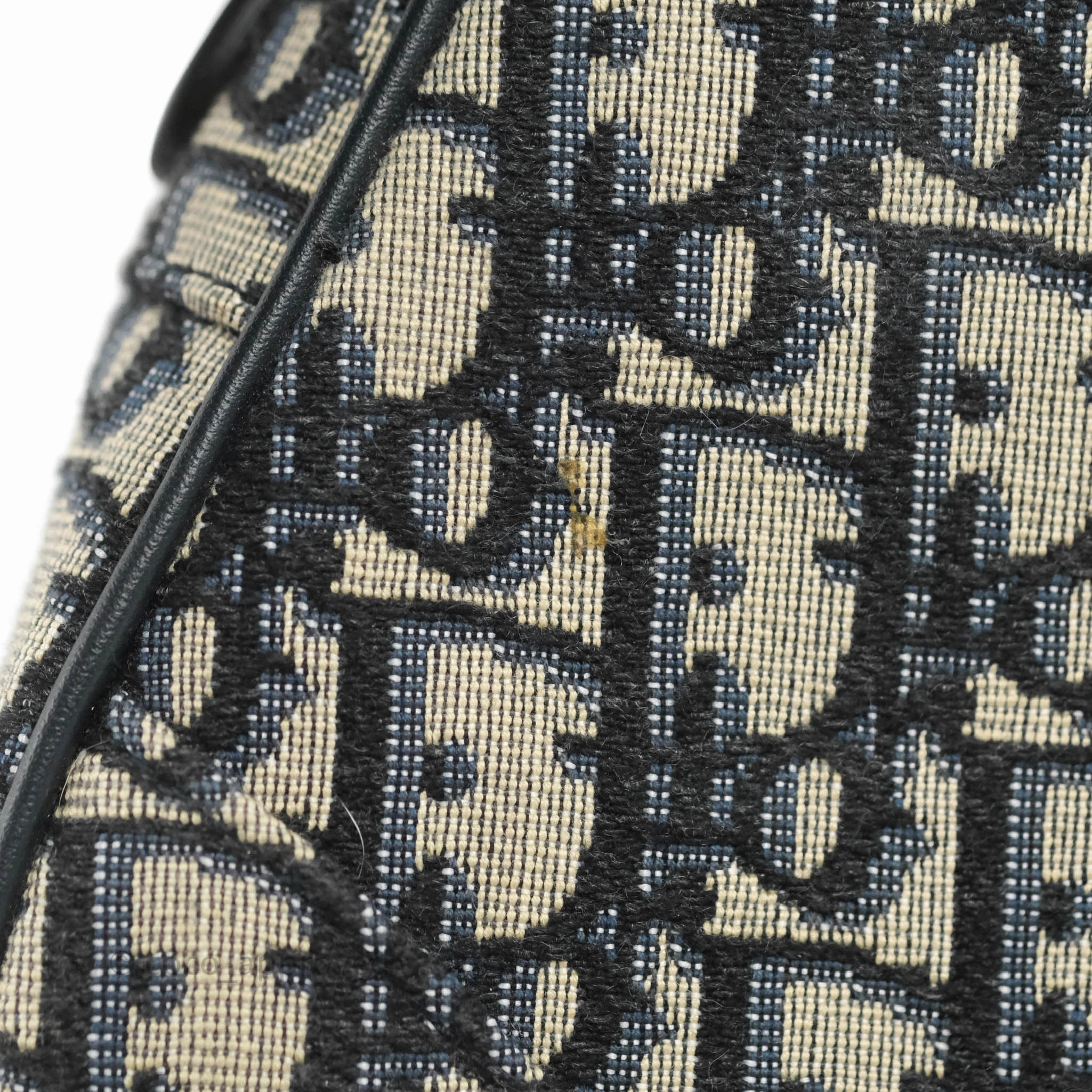 Christian Dior Saddle Medium Blue Oblique Jacquard Gold Hardware