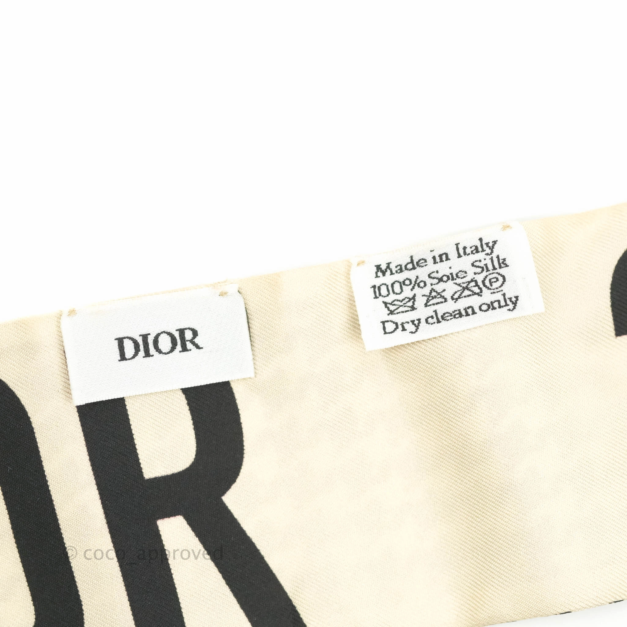 Christian Dior Silk 30 Montagigne Mitzah Scarf Black White