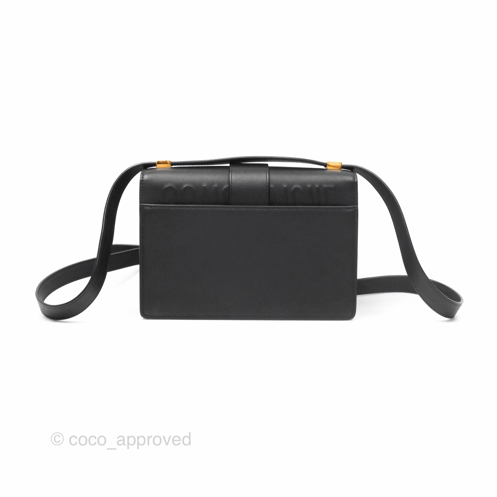 Christian Dior Small 30 Montaigne Bag Black Calfskin Gold Hardware