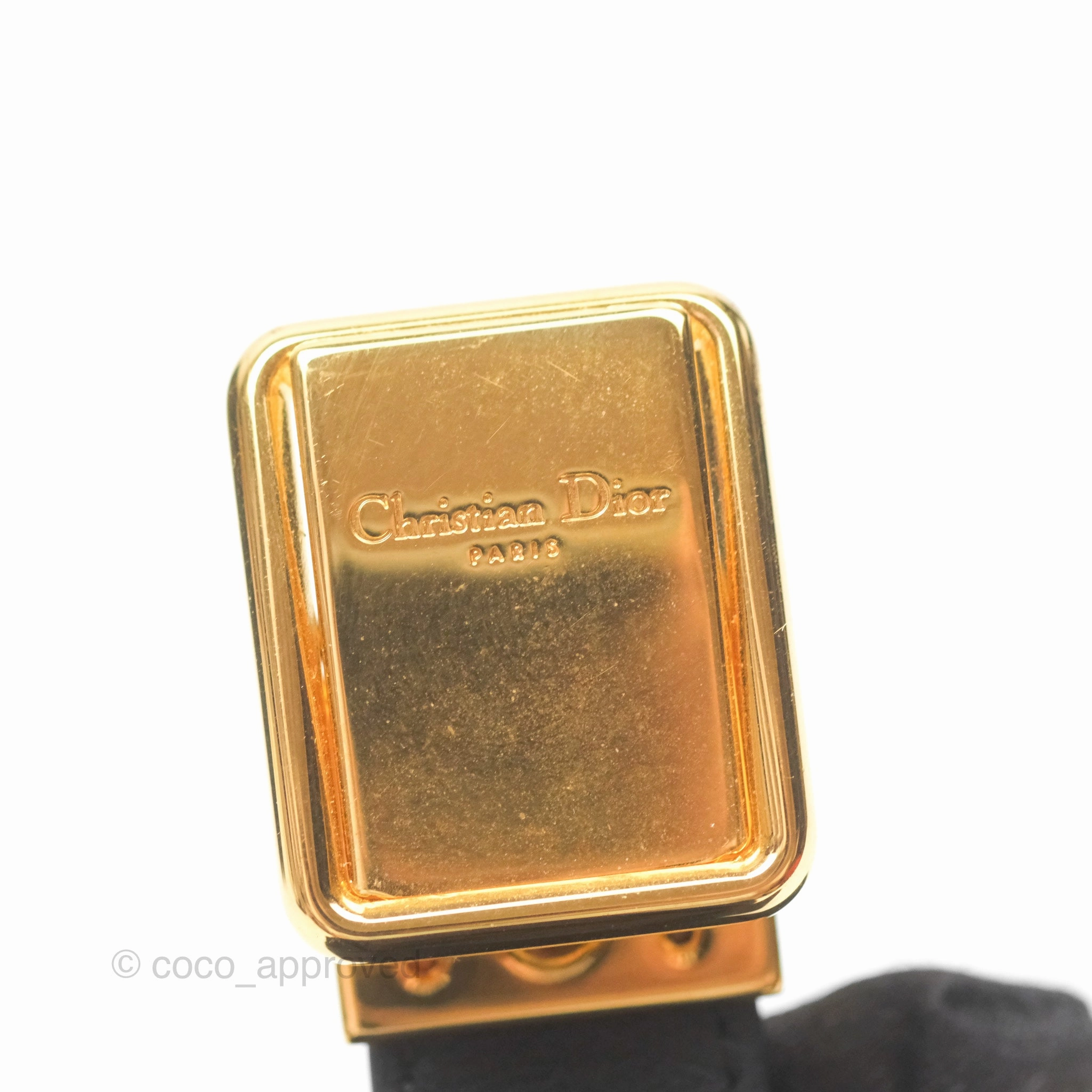 Christian Dior Small 30 Montaigne Bag Black Calfskin Gold Hardware