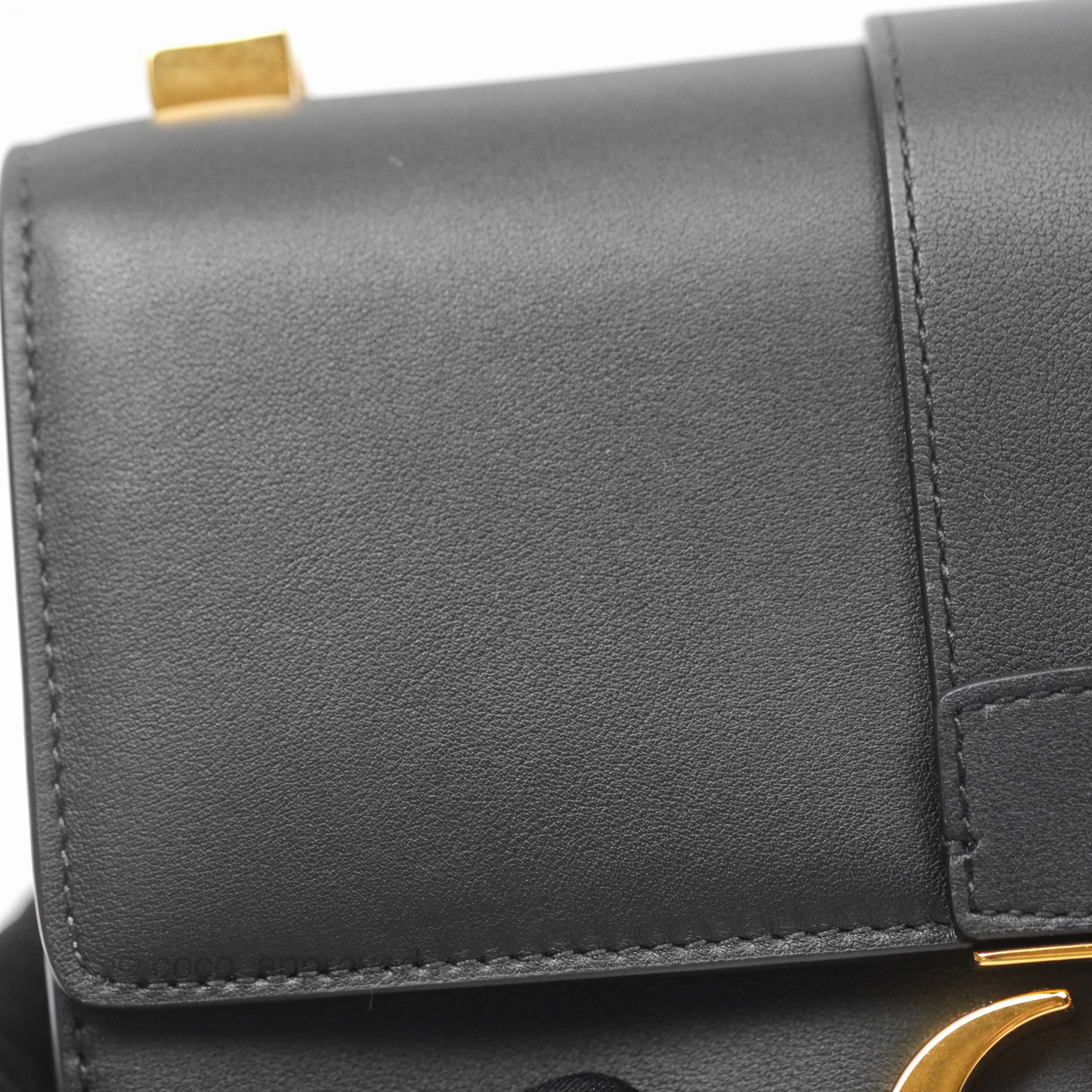 Christian Dior Small 30 Montaigne Bag Black Calfskin Gold Hardware