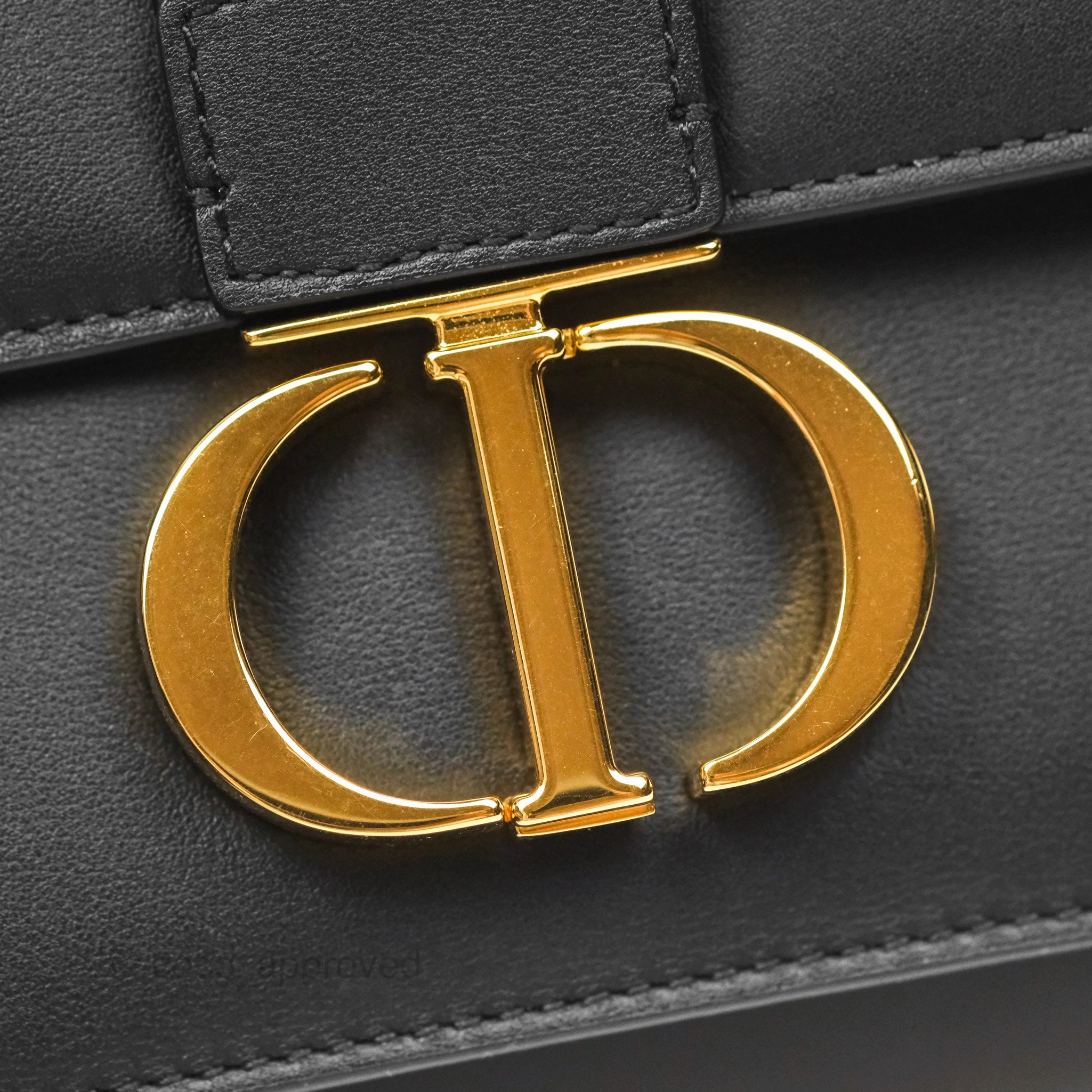 Christian Dior Small 30 Montaigne Bag Black Calfskin Gold Hardware
