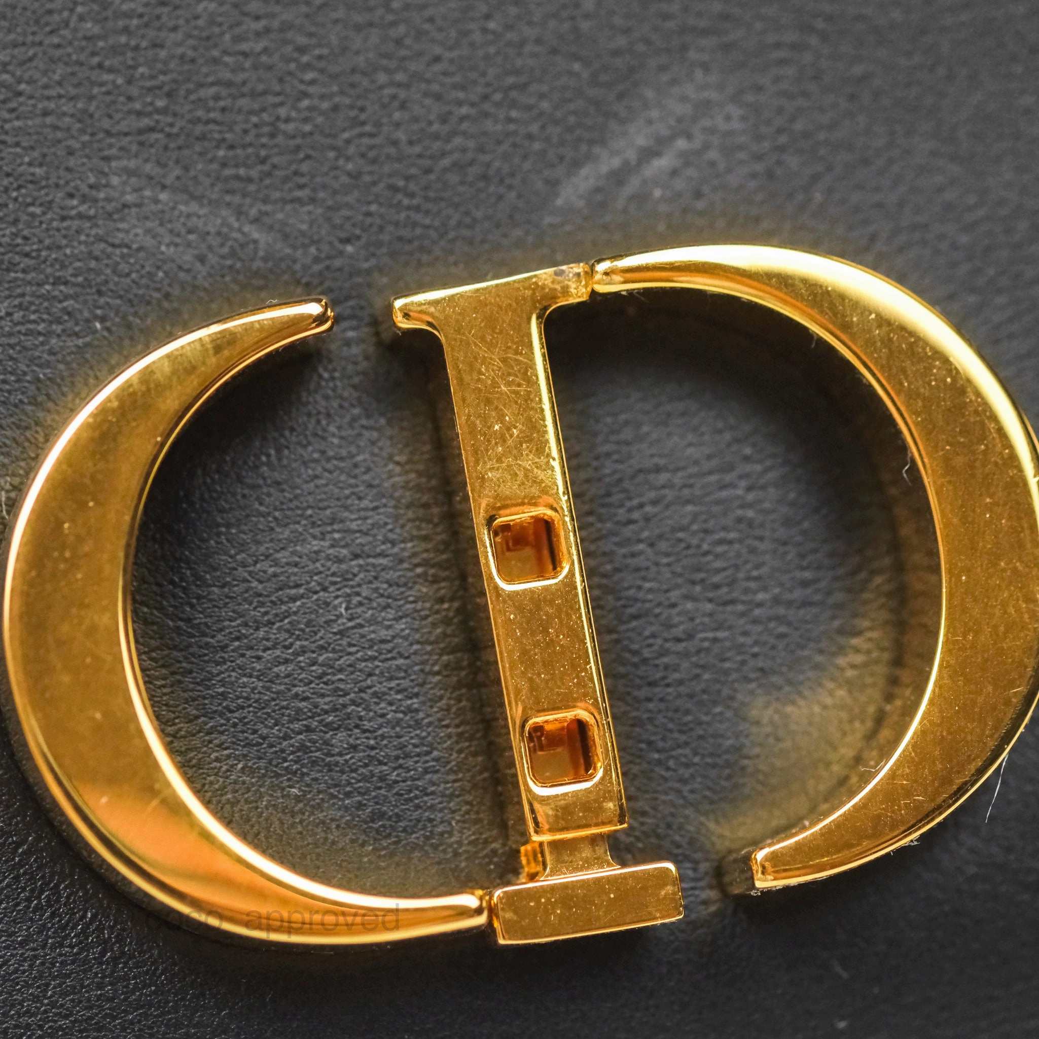 Christian Dior Small 30 Montaigne Bag Black Calfskin Gold Hardware
