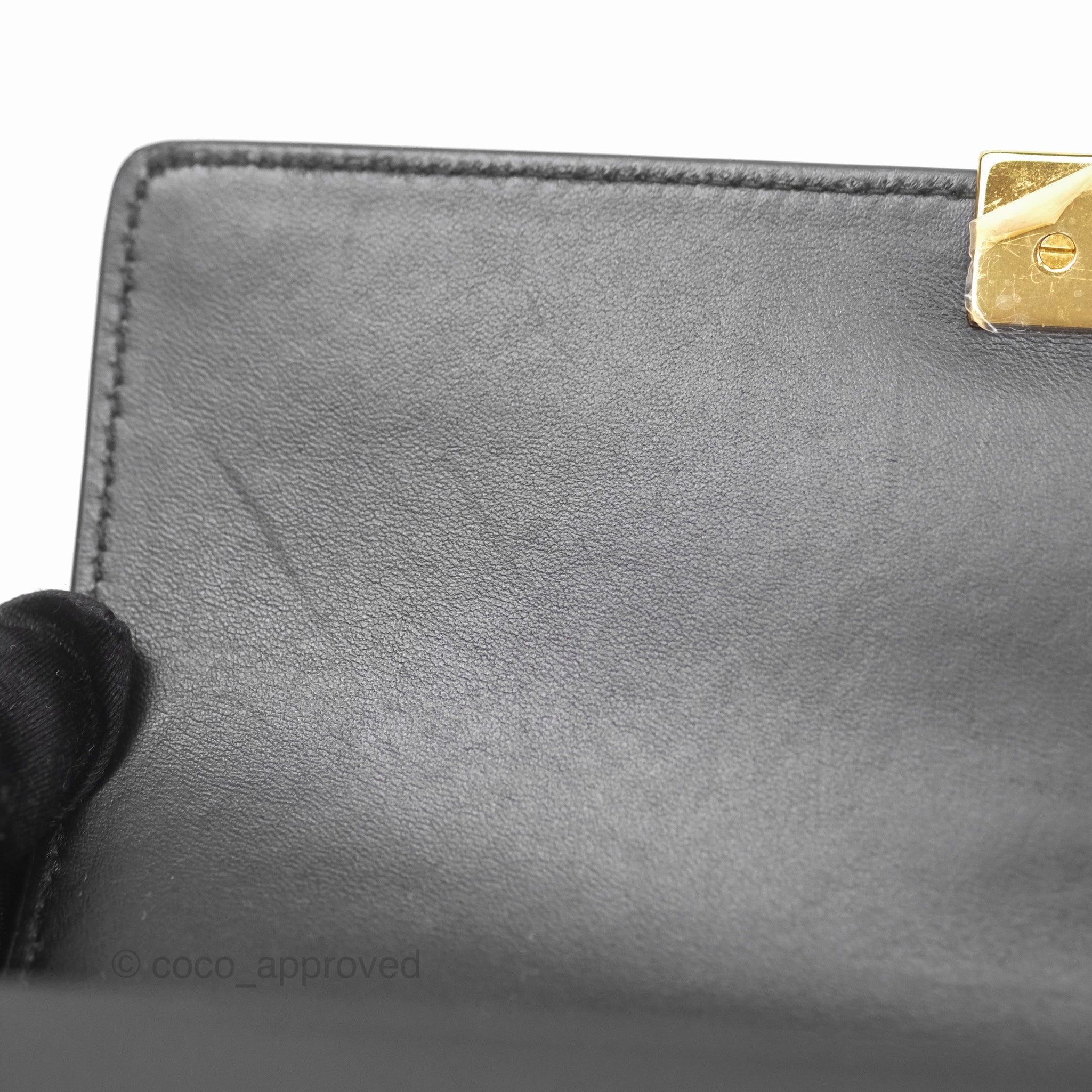Christian Dior Small 30 Montaigne Bag Black Calfskin Gold Hardware