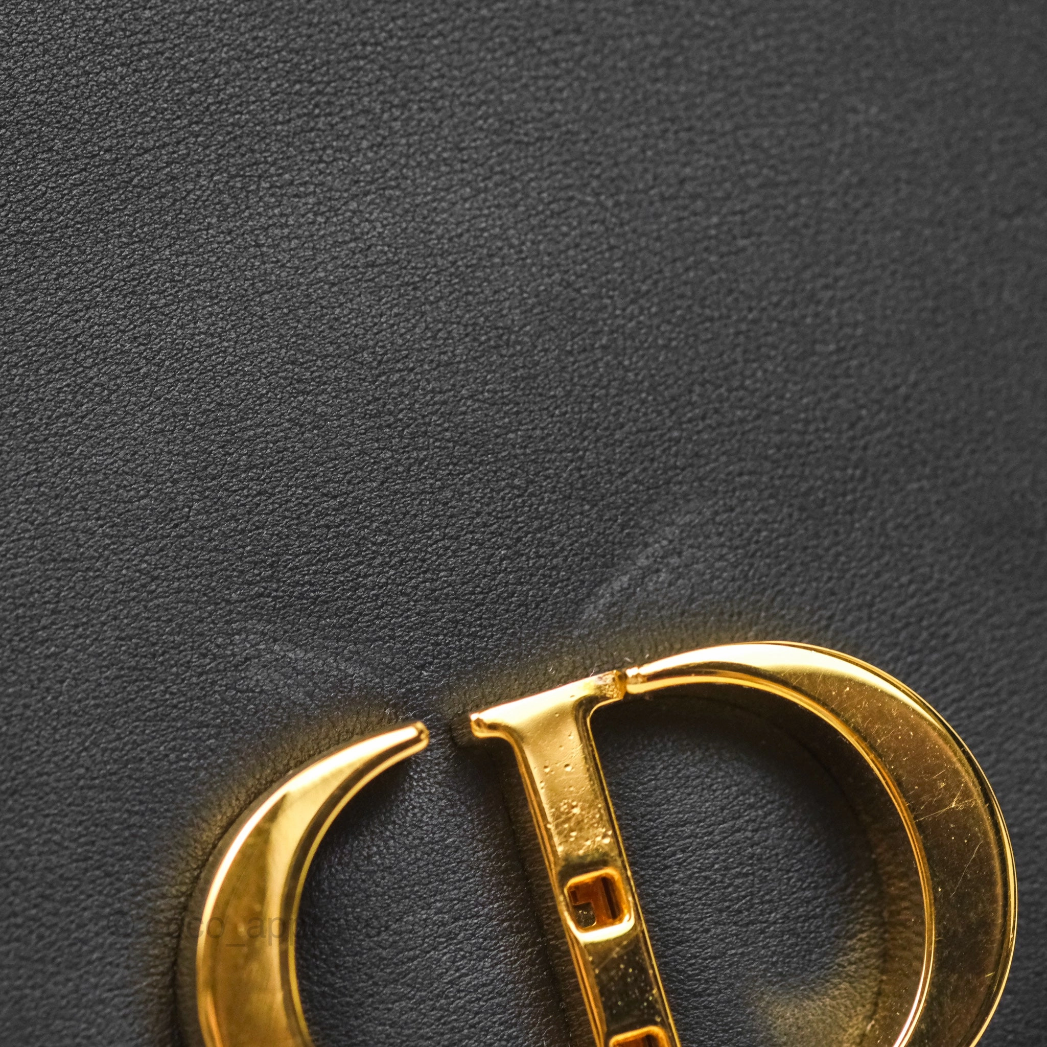 Christian Dior Small 30 Montaigne Bag Black Calfskin Gold Hardware